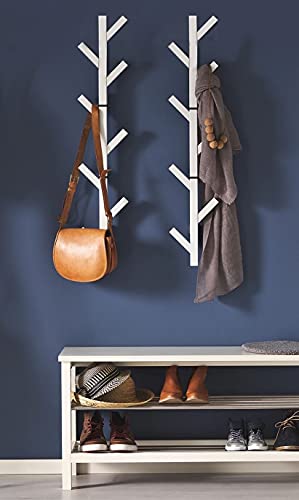 PREMIUM RACKS Coat Rack & Hat Rack - Modern Design - Wall Mounted - Stylish - (Black)