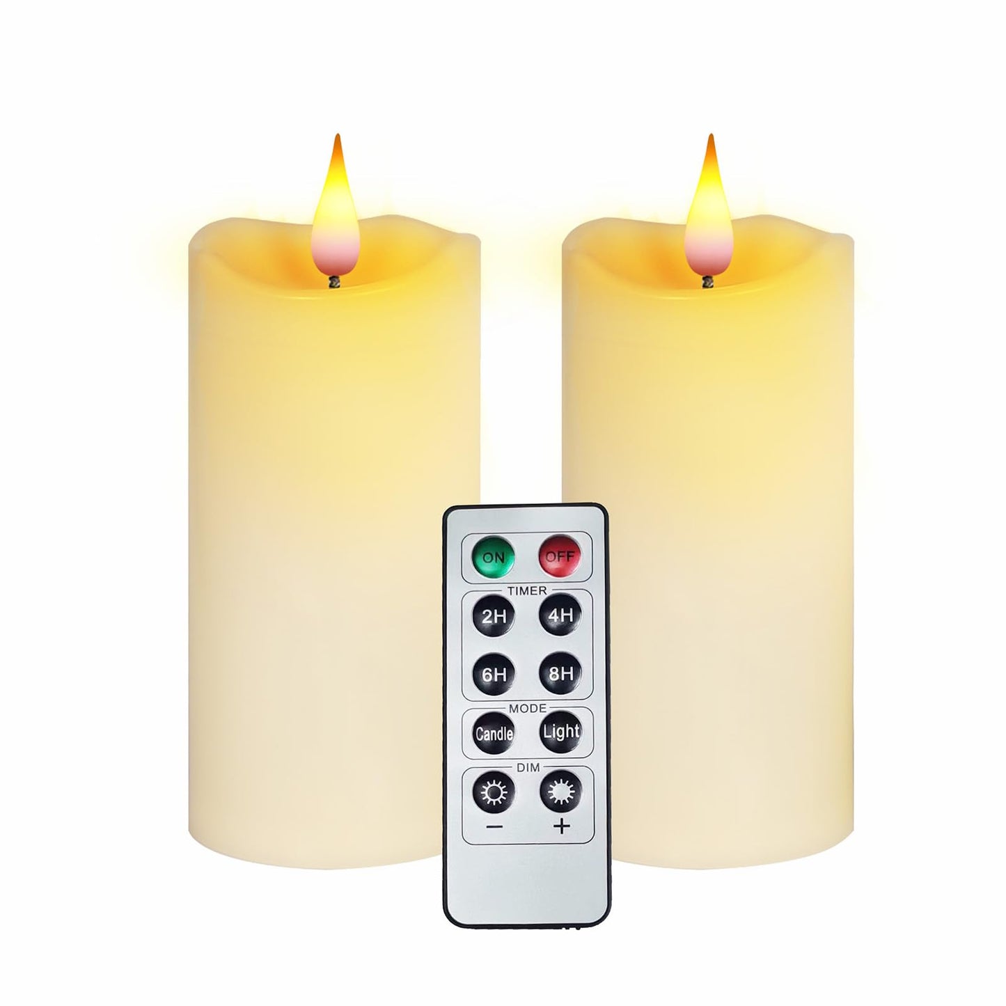 Aignis 12pcs Flameless LED Candles Battery Operated with 10-Key Remote Timer, Outdoor Indoor Waterproof Electric Lights, Warm Flickering Glow for Cozy & Romantic Home/Wedding/Holiday Décor