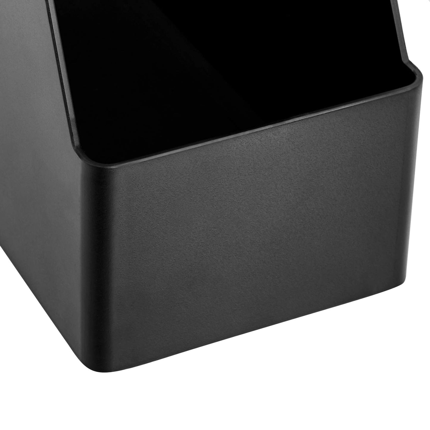 Amazon Basics Rectangular Plastic Desk Organizer, Magazine Rack, White, 2-Pack