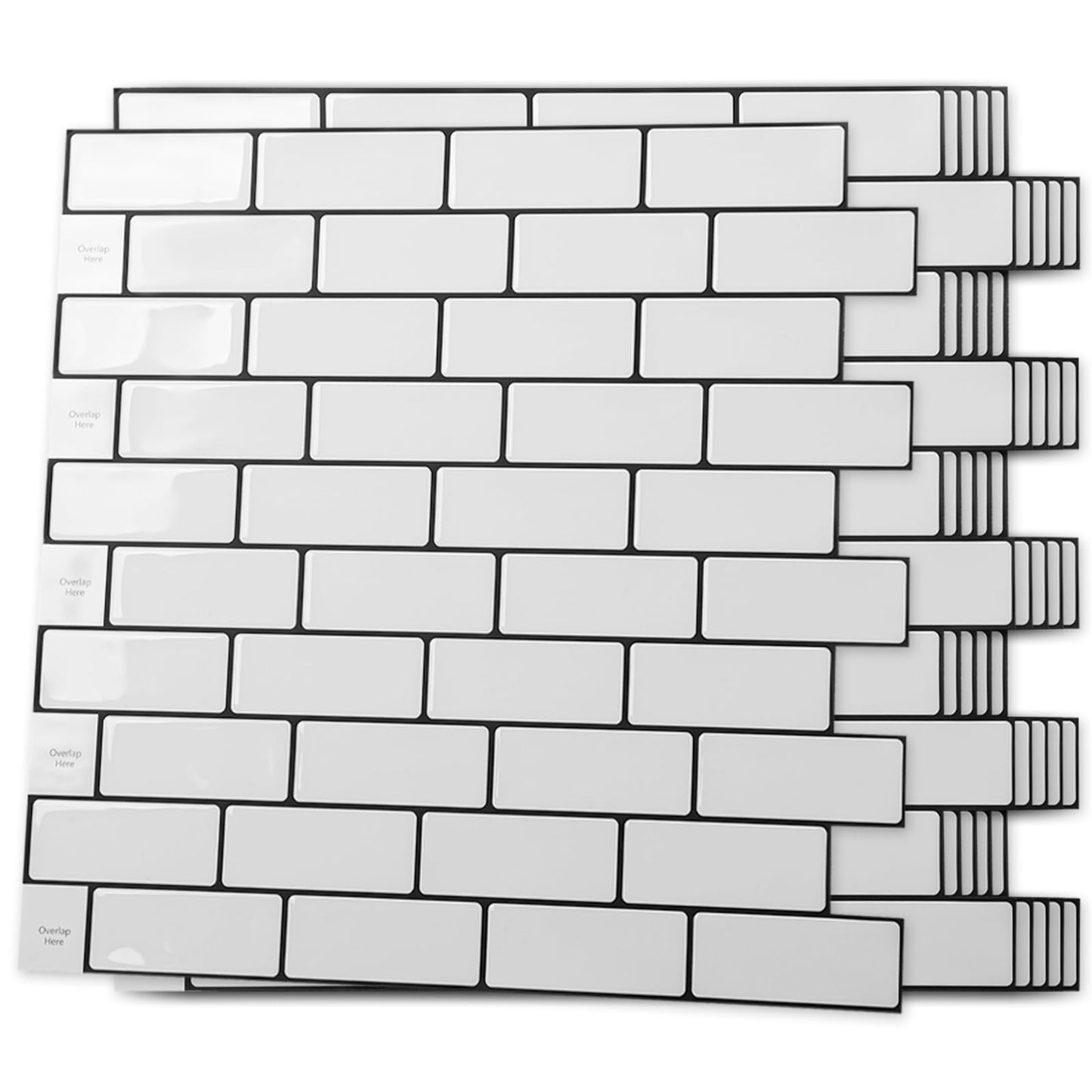 Sheet Kitchen Backsplash Tiles Peel and Stick, Self Adhesive Wall Tile Sticker for Kitchen Island Bathroom Laundry Room RV Renter 12" x 12" - Jade Green