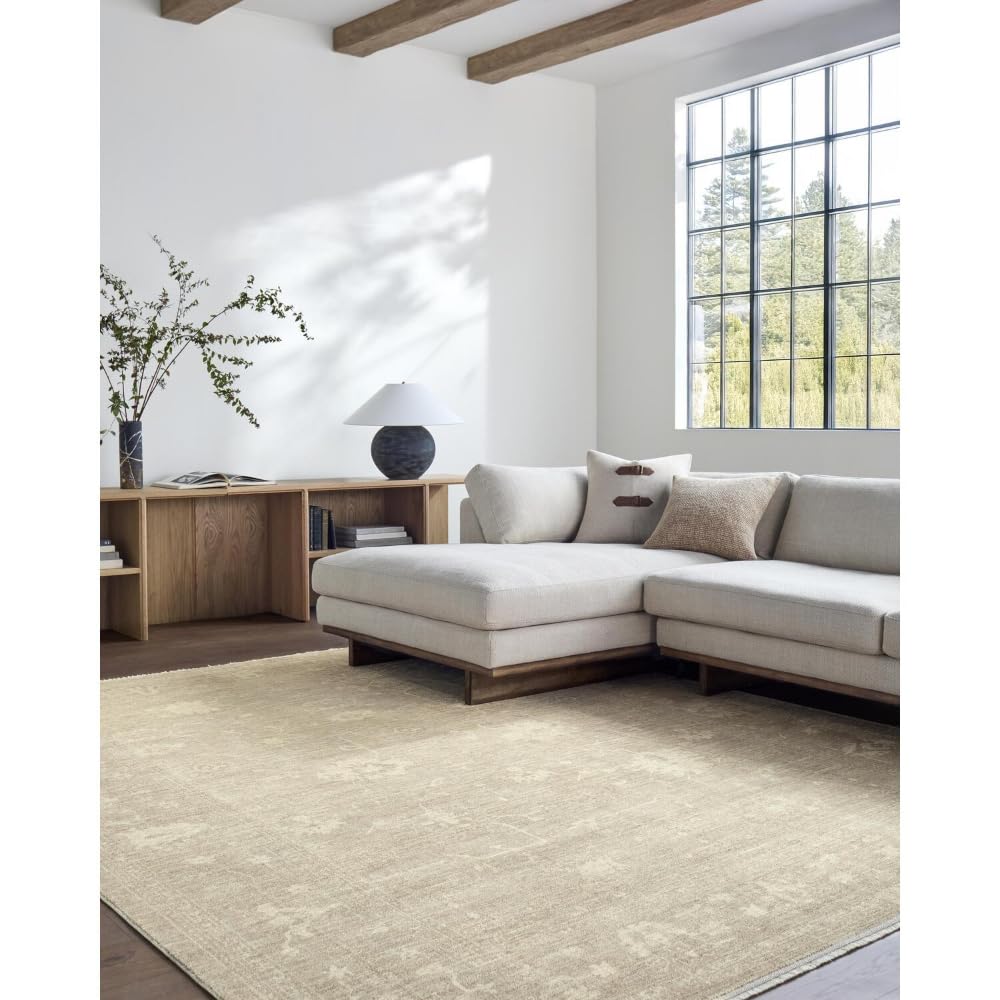Livabliss x Galey Alix Fetscher IV Vintage Damask Area Rug, 5' x 7'6" (5' x 8'), Tan/Brown