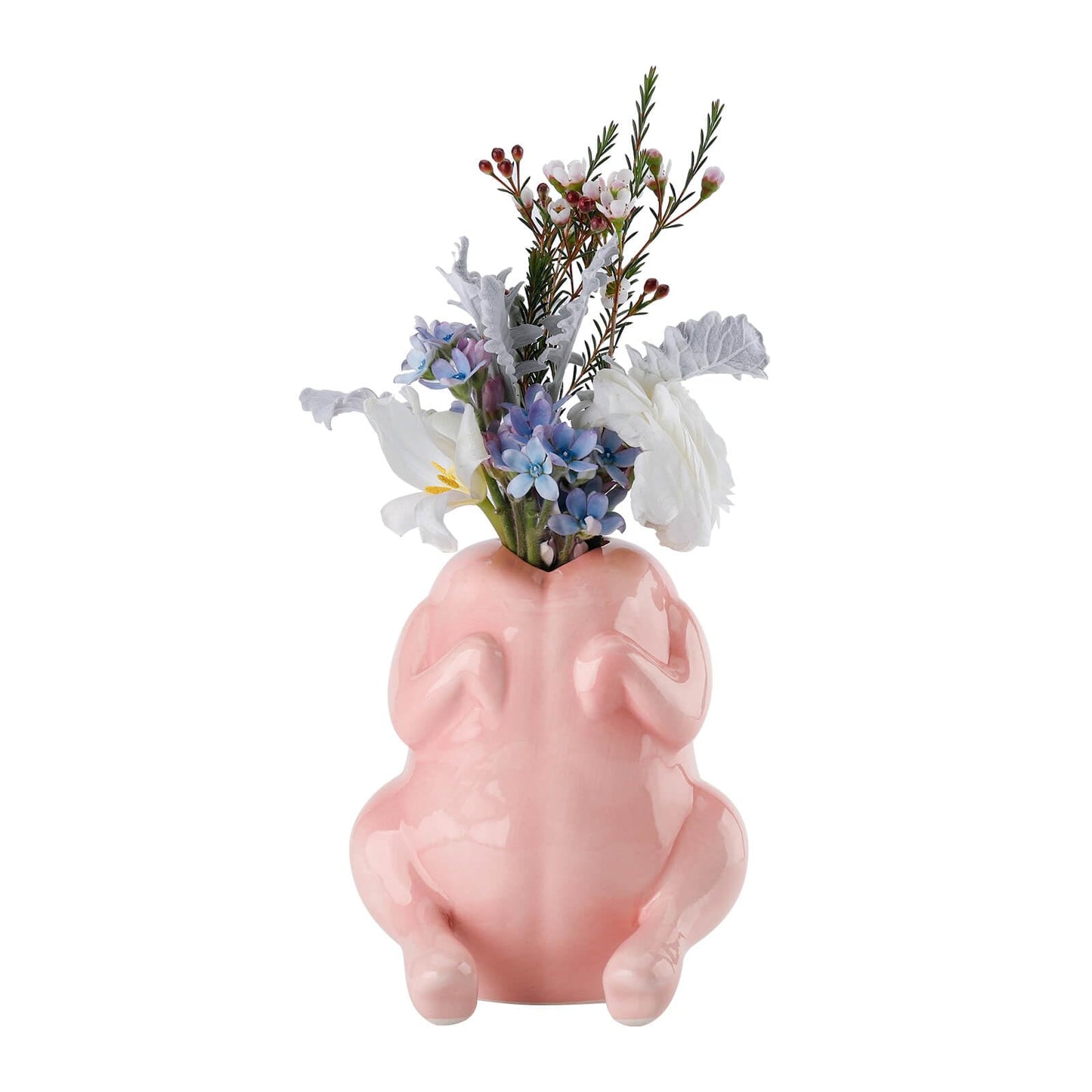 SAANG & JAT Pink Turkey Ceramic Vase - Funny Flower Vase for Home, Unique Office Decor, Quirky Centerpiece for Table or Shelf, Perfect for Women, Teacher Gift, Mothers Day