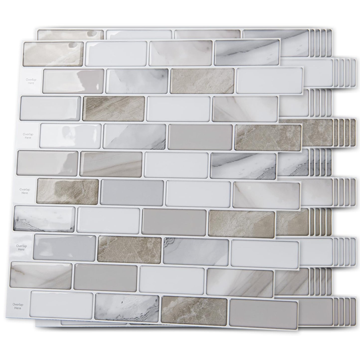 Sheet Kitchen Backsplash Tiles Peel and Stick, Self Adhesive Wall Tile Sticker for Kitchen Island Bathroom Laundry Room RV Renter 12" x 12" - Jade Green