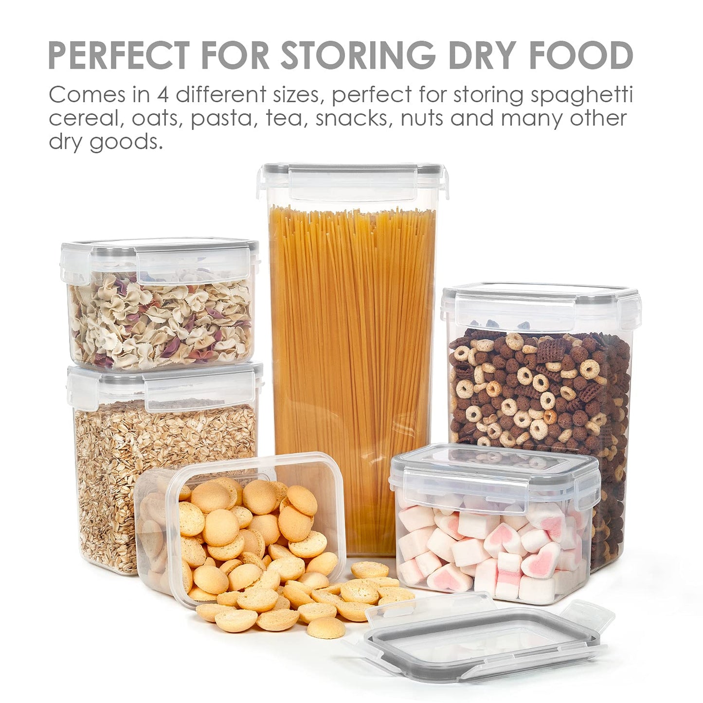 Airtight Food Storage Containers with Lids, Vtopmart 24 pcs Plastic Kitchen and Pantry Organization
