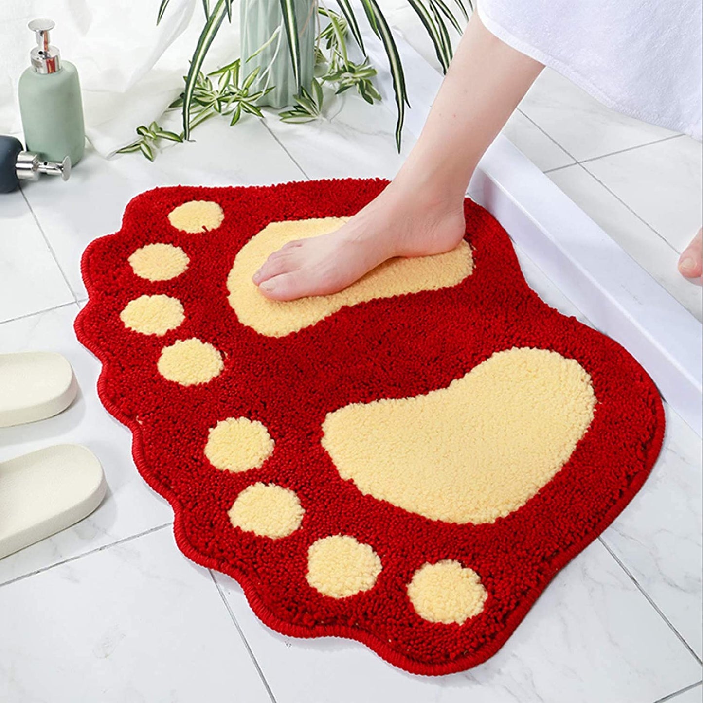 Bathroom Rugs Mats Water Absorbent Non-Slip Mat Used in Bathroom, Shower, Room, Etc.Soft Microfiber Bath Mat Machine Washable Bath Mat Bathroom Mat (Brown, 19x26 inch)