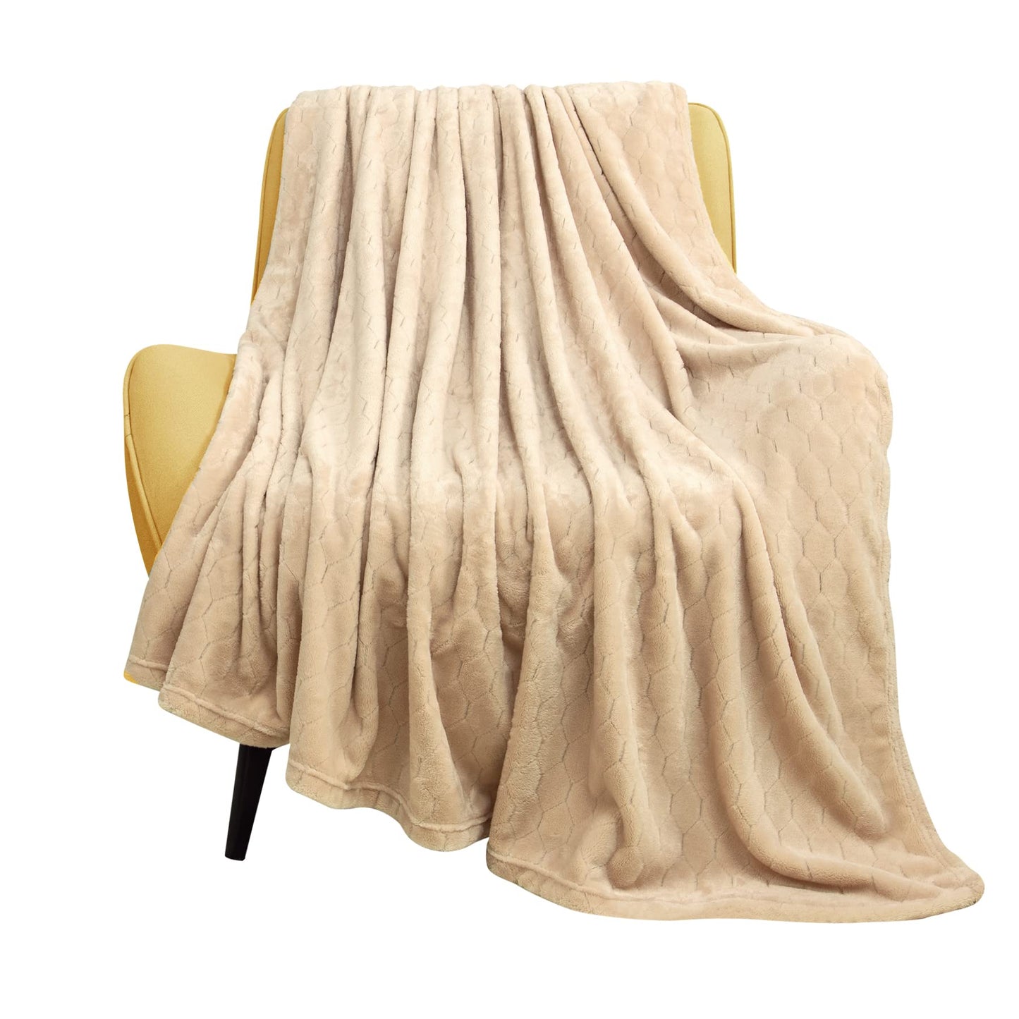 TOONOW Fleece Blanket Super Soft Cozy Throw Blanket 50" x 60", Lightweight Fuzzy Comfy Textured Flannel Blanket Warm Plush Throw Blankets