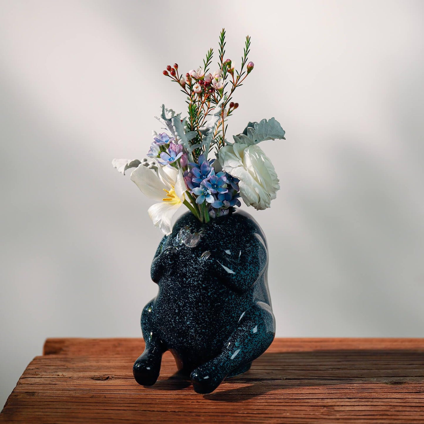 SAANG & JAT Pink Turkey Ceramic Vase - Funny Flower Vase for Home, Unique Office Decor, Quirky Centerpiece for Table or Shelf, Perfect for Women, Teacher Gift, Mothers Day