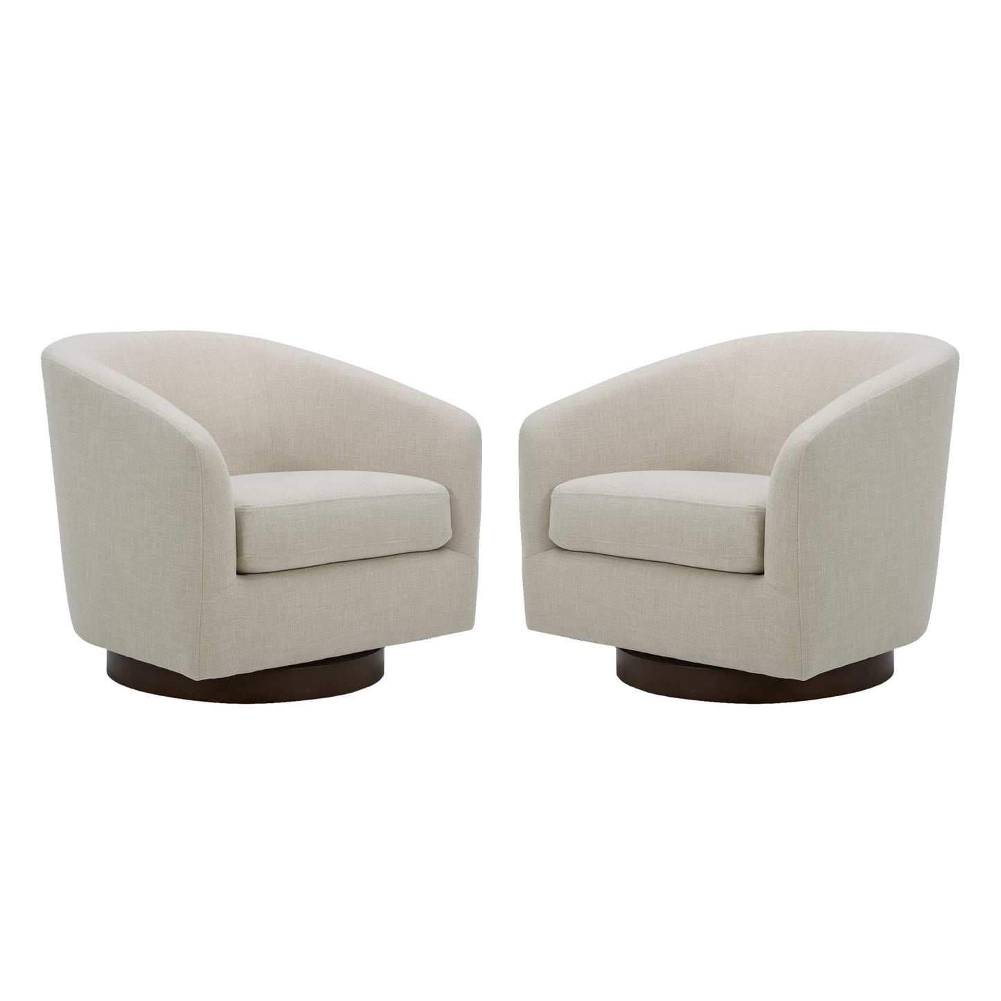 CHITA Swivel Accent Chair, FSC Certified Upholstered Velvet Barrel Chair for Living Room, Fully Assembled, Forest Green