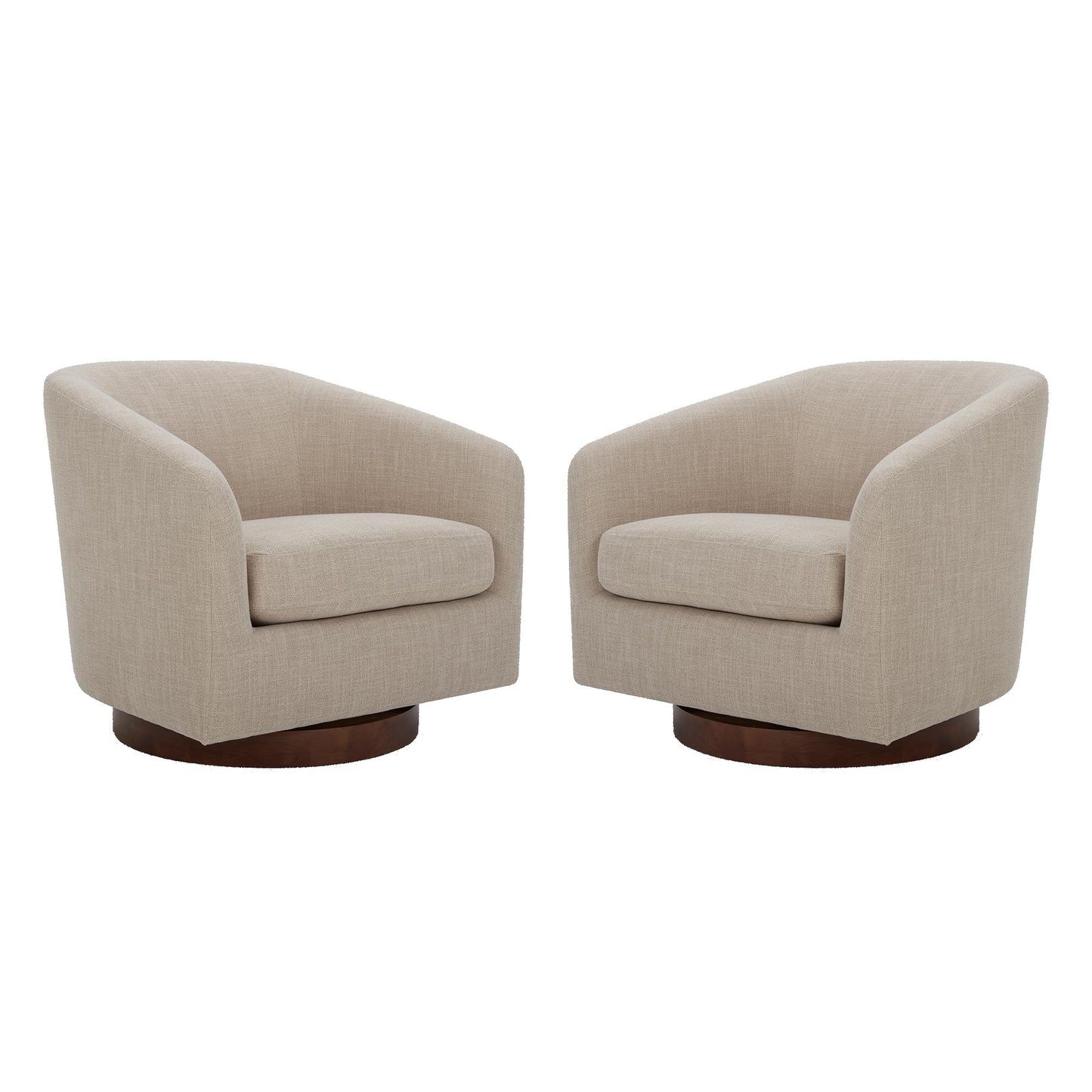 CHITA Swivel Accent Chair, FSC Certified Upholstered Velvet Barrel Chair for Living Room, Fully Assembled, Forest Green