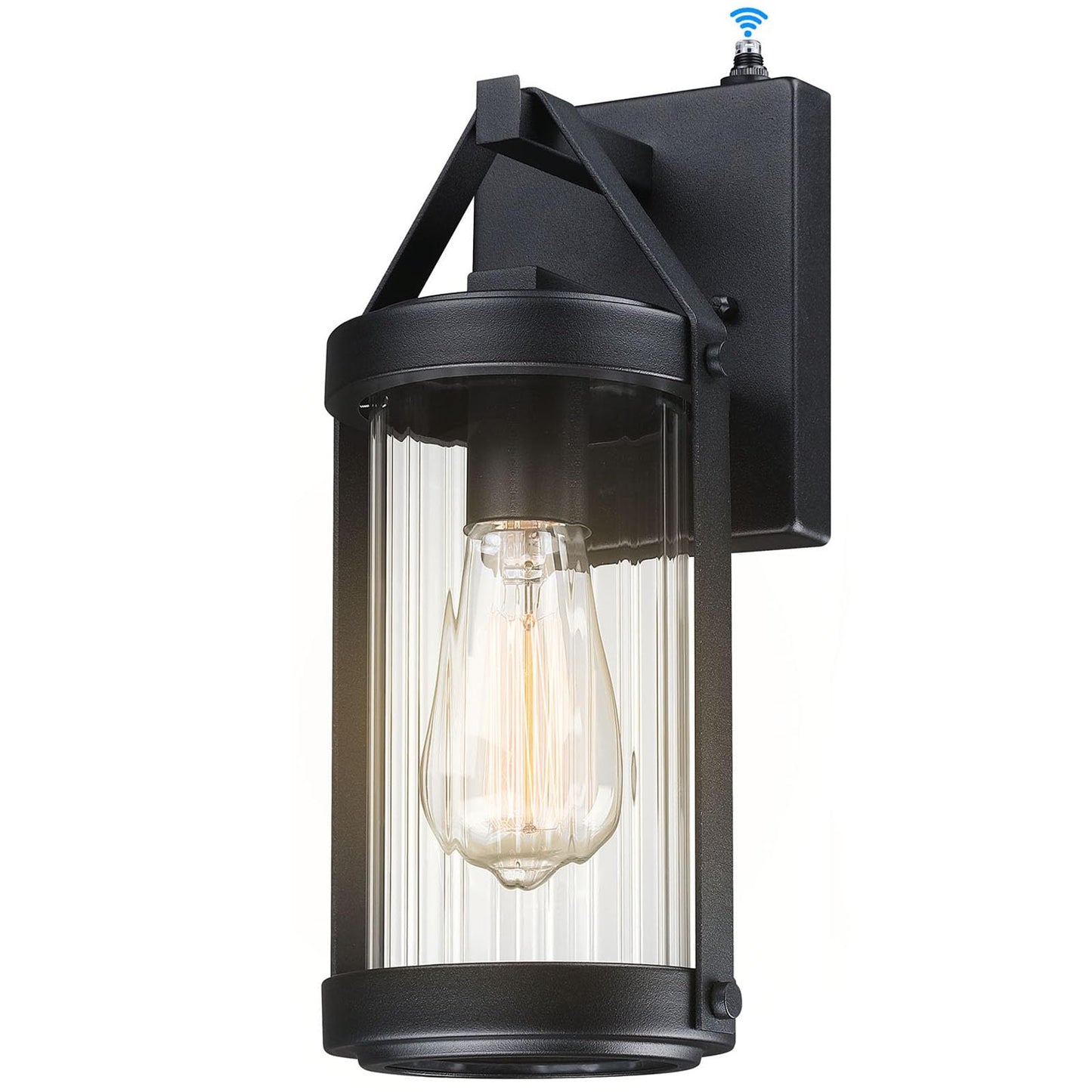 LONEDRUID 2 Pack Dusk to Dawn Outdoor Wall Light Fixtures Photocell Sensor Exterior Lantern Sconce Lighting Waterproof Outside Wall Mount Lamp for House Patio Garage Entryway Doorway