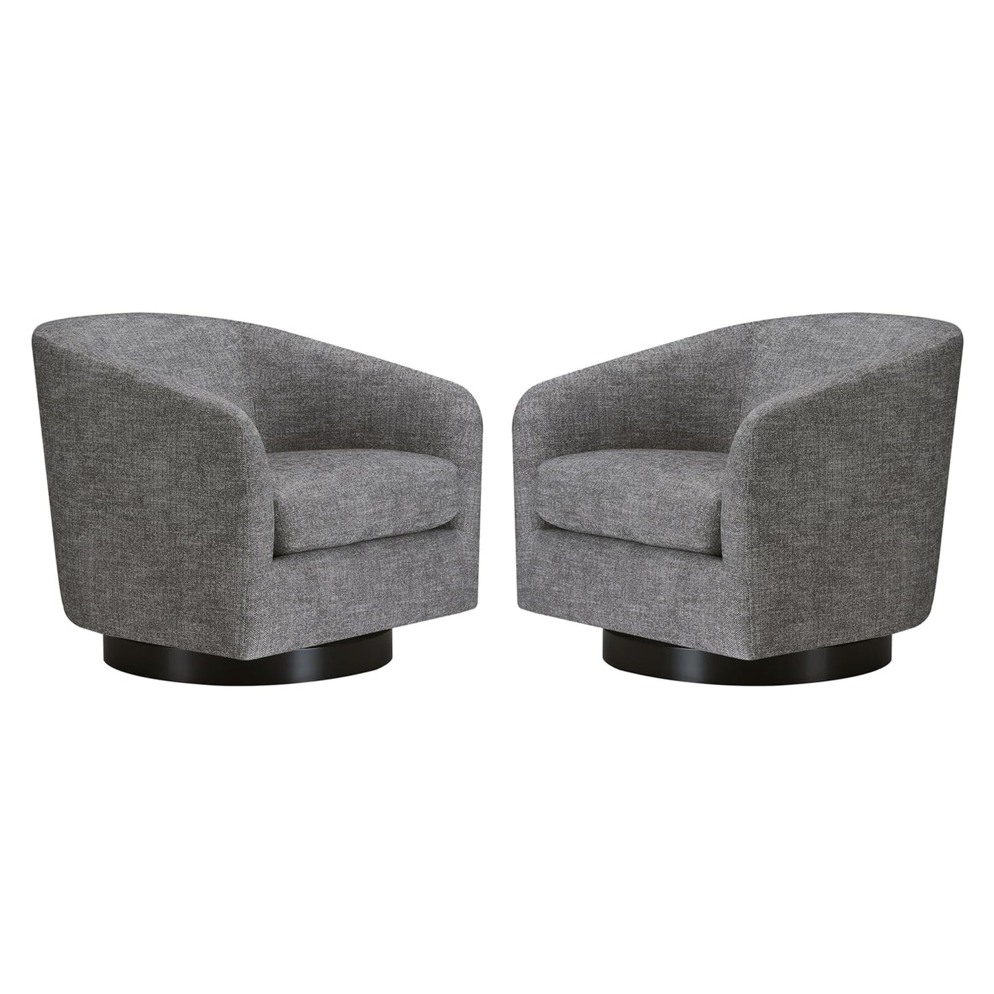 CHITA Swivel Accent Chair, FSC Certified Upholstered Velvet Barrel Chair for Living Room, Fully Assembled, Forest Green