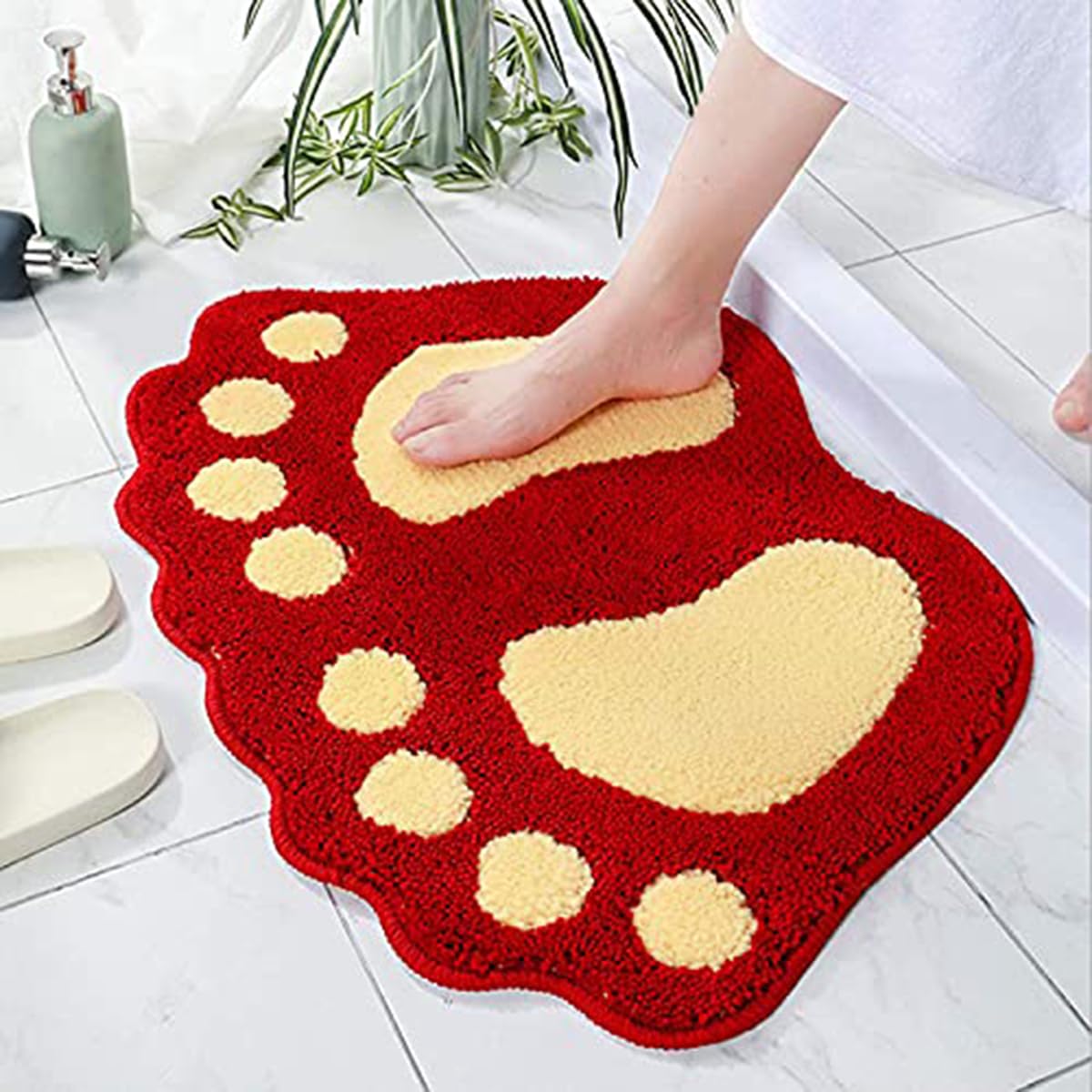 Bathroom Rugs Mats Water Absorbent Non-Slip Mat Used in Bathroom, Shower, Room, Etc.Soft Microfiber Bath Mat Machine Washable Bath Mat Bathroom Mat (Brown, 19x26 inch)