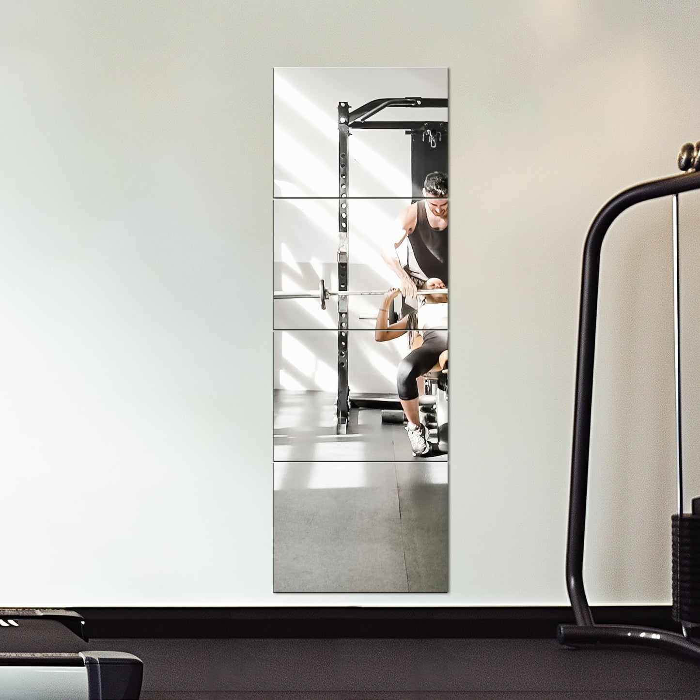 Delma Home Gym Mirror - 48''x24'' Frameless Wall Mirror (2PCS) for Yoga, Home Gym, Garage, Bedroom