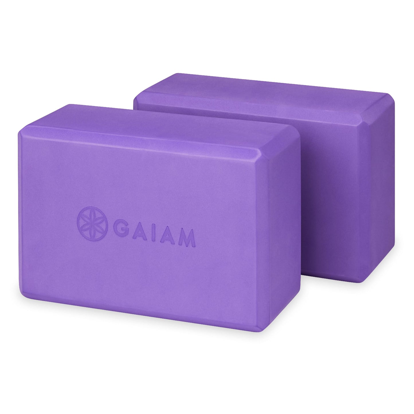 Gaiam Yoga Block - Supportive Latex-Free Eva Foam - Soft Non-Slip Surface with Beveled Edges for Yoga, Pilates, Meditation