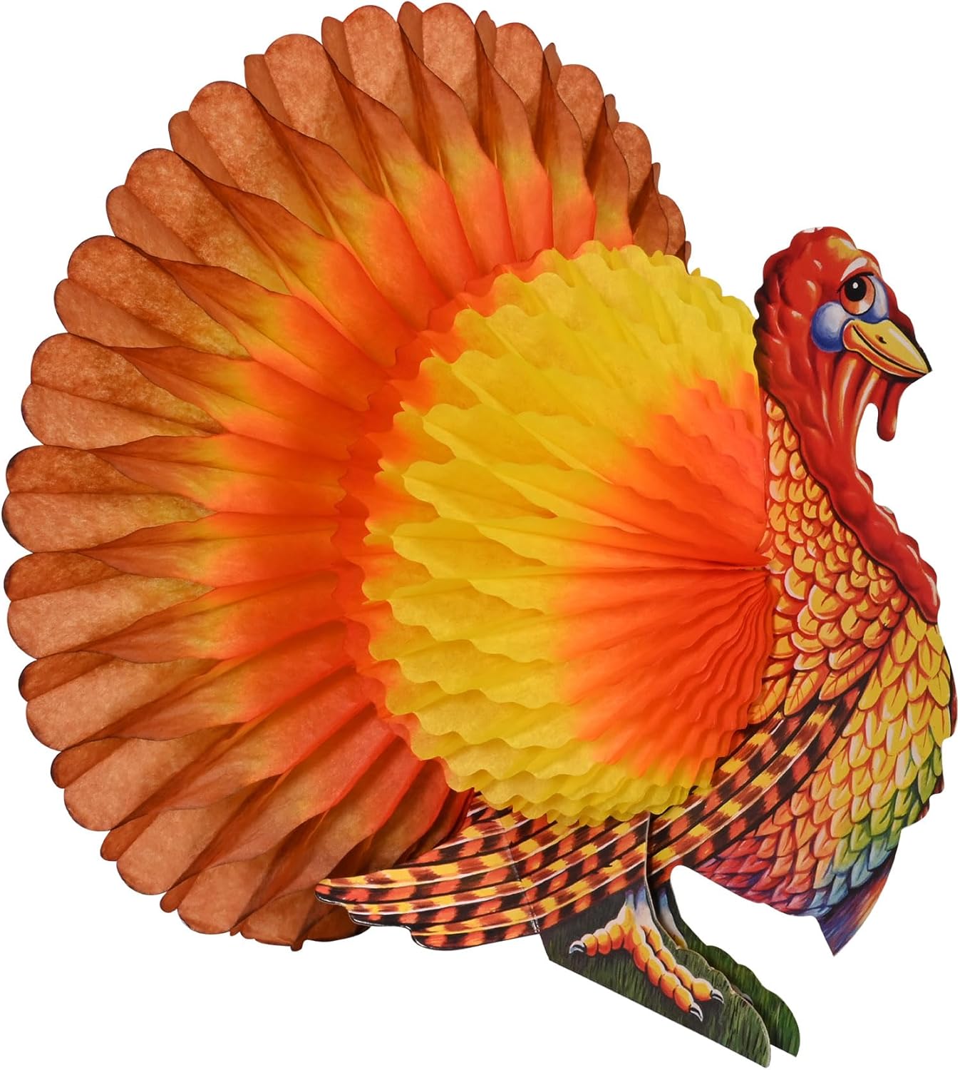 Beistle Colorful Tissue Turkey Centerpiece