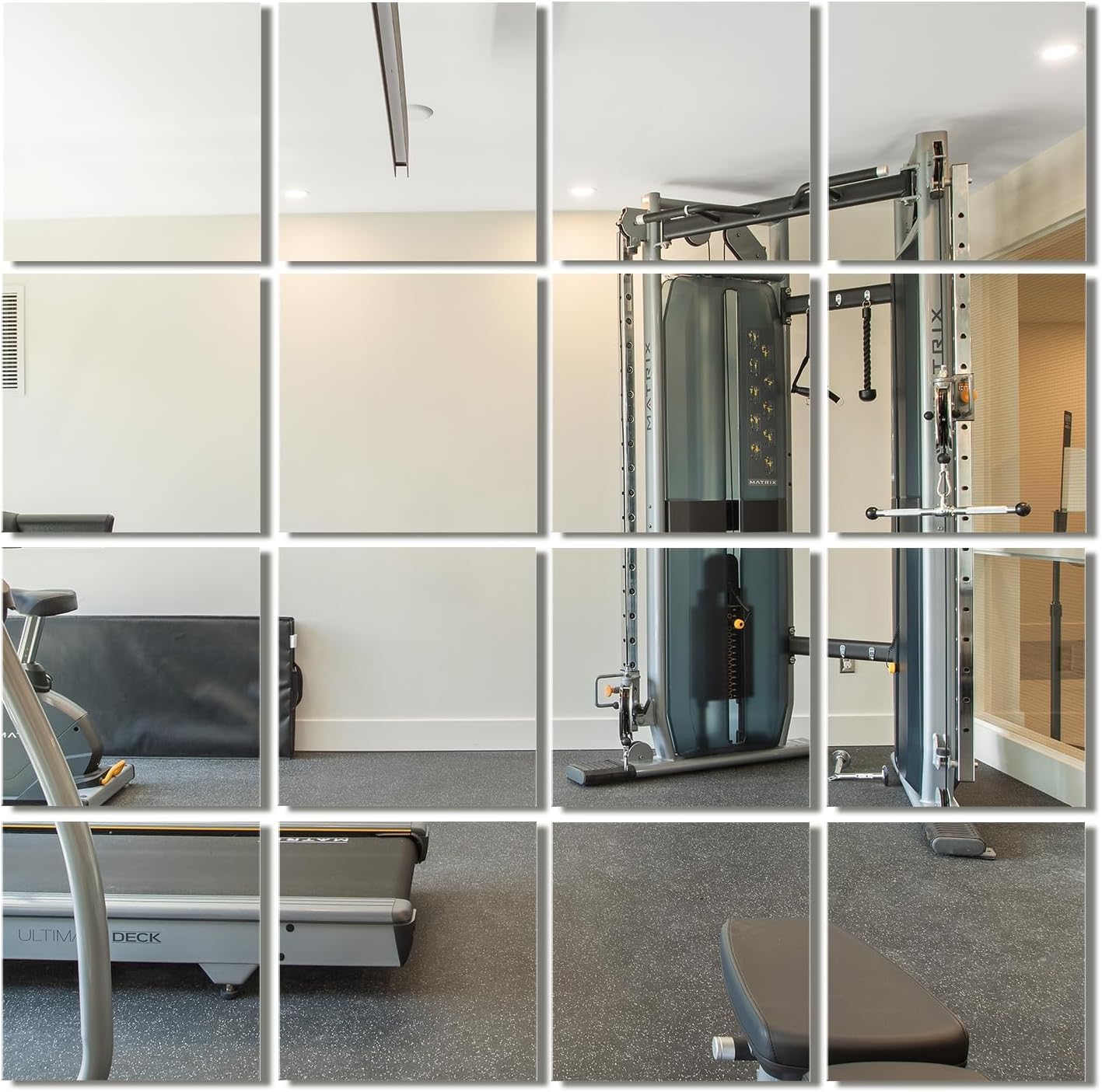 Delma Home Gym Mirror - 48''x24'' Frameless Wall Mirror (2PCS) for Yoga, Home Gym, Garage, Bedroom