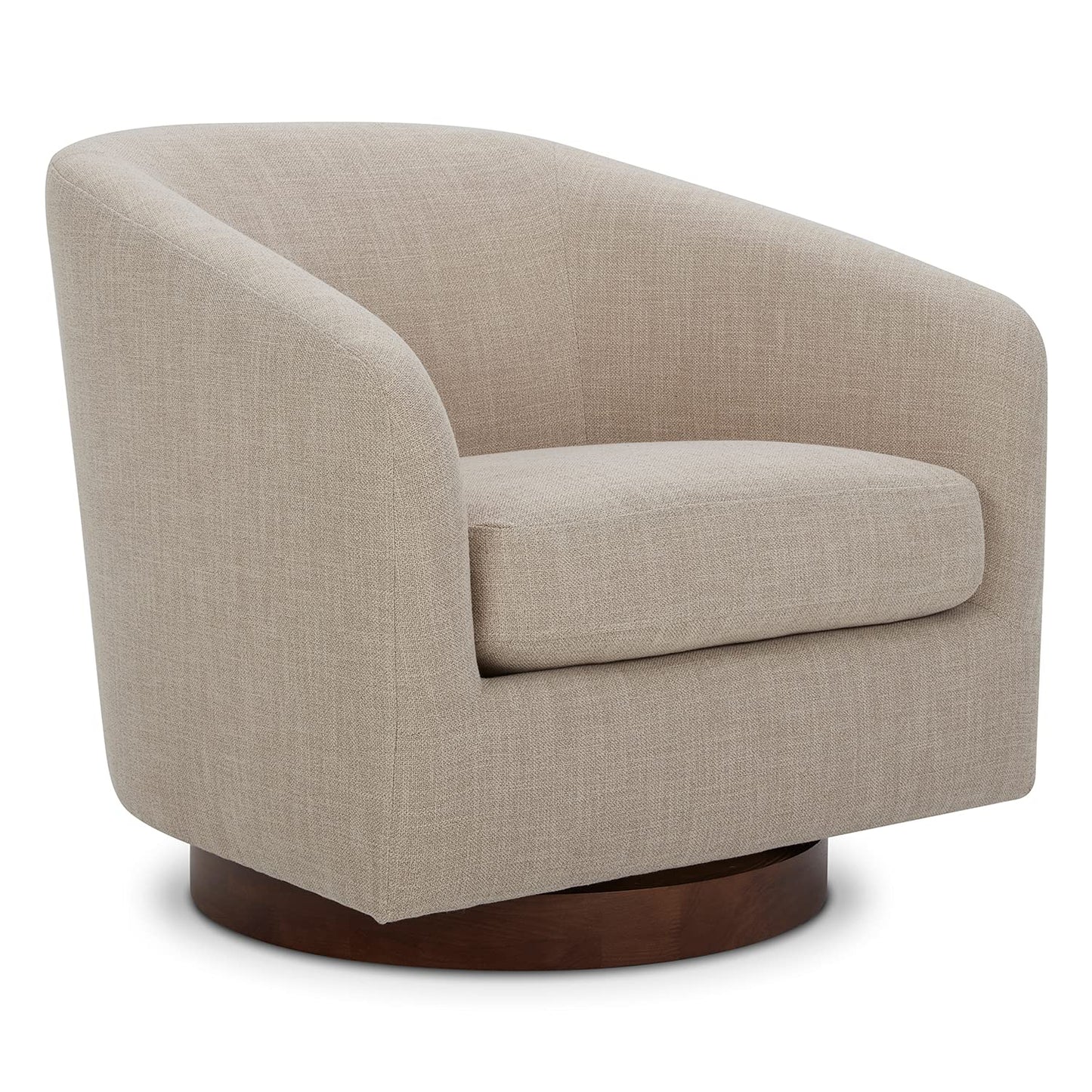 CHITA Swivel Accent Chair, FSC Certified Upholstered Velvet Barrel Chair for Living Room, Fully Assembled, Forest Green