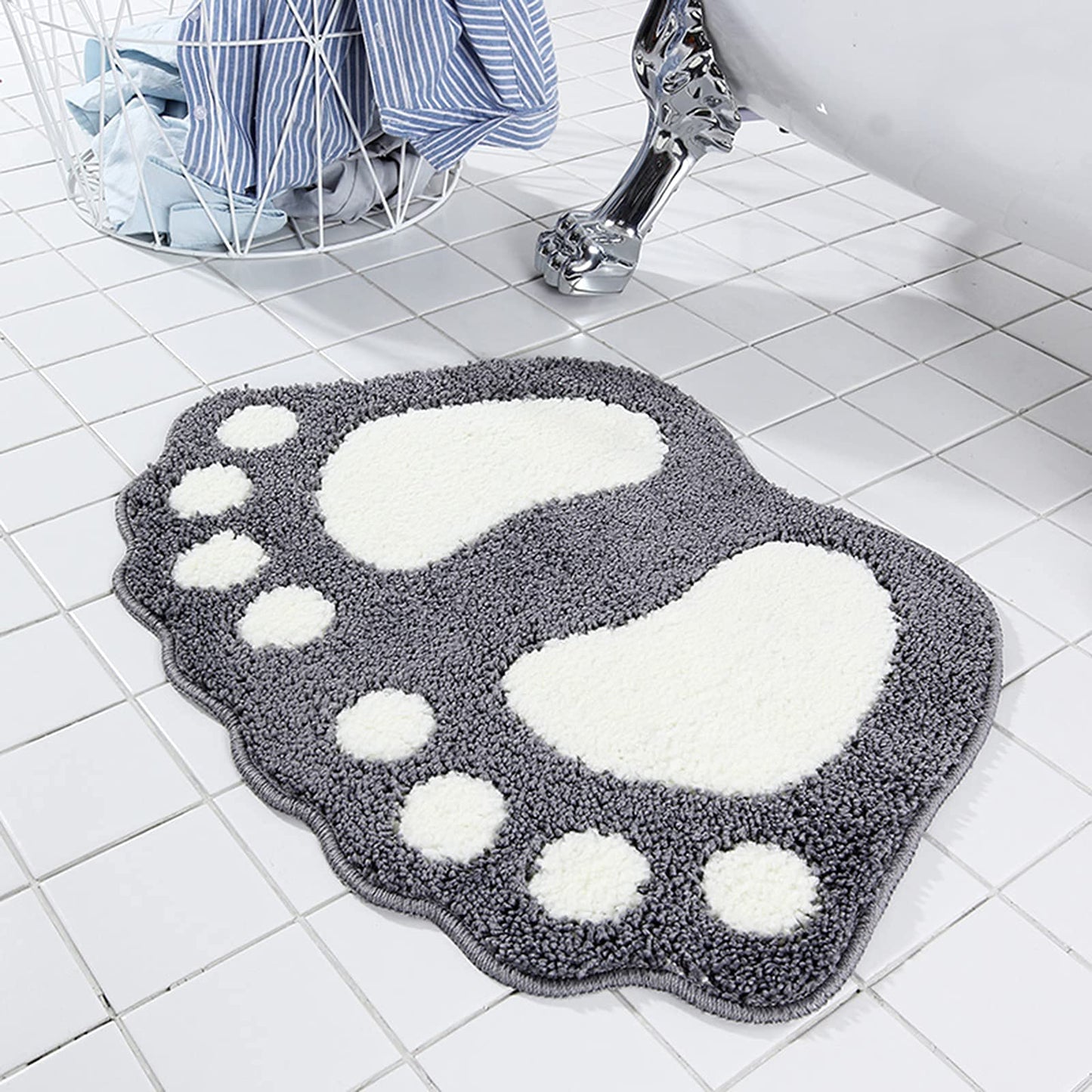 Bathroom Rugs Mats Water Absorbent Non-Slip Mat Used in Bathroom, Shower, Room, Etc.Soft Microfiber Bath Mat Machine Washable Bath Mat Bathroom Mat (Brown, 19x26 inch)