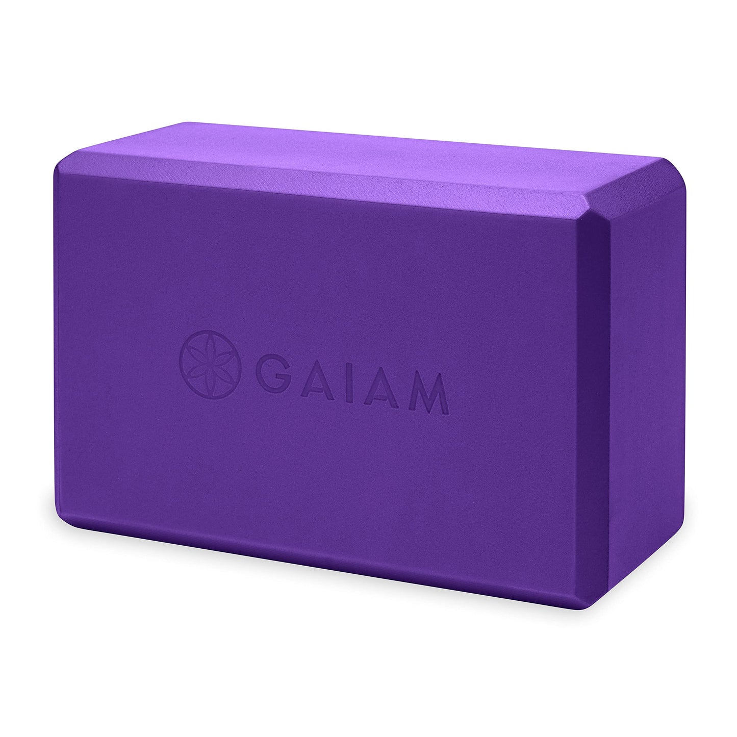 Gaiam Yoga Block - Supportive Latex-Free Eva Foam - Soft Non-Slip Surface with Beveled Edges for Yoga, Pilates, Meditation