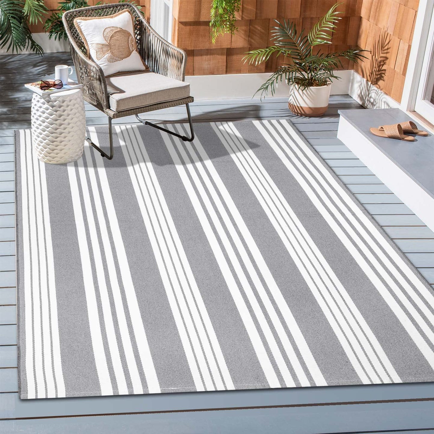 Thanksgiving Black & White Outdoor Rug for Home Decor Products