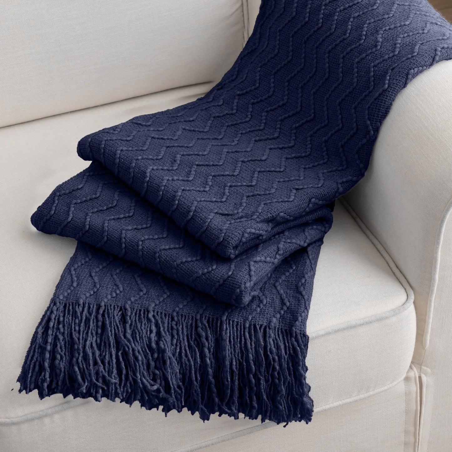BATTILO HOME Burnt Orange Throw Blanket for Couch, Decorative Fall Throw Blanket with Tassels Halloween Throw Fall Decor, 50"x60"