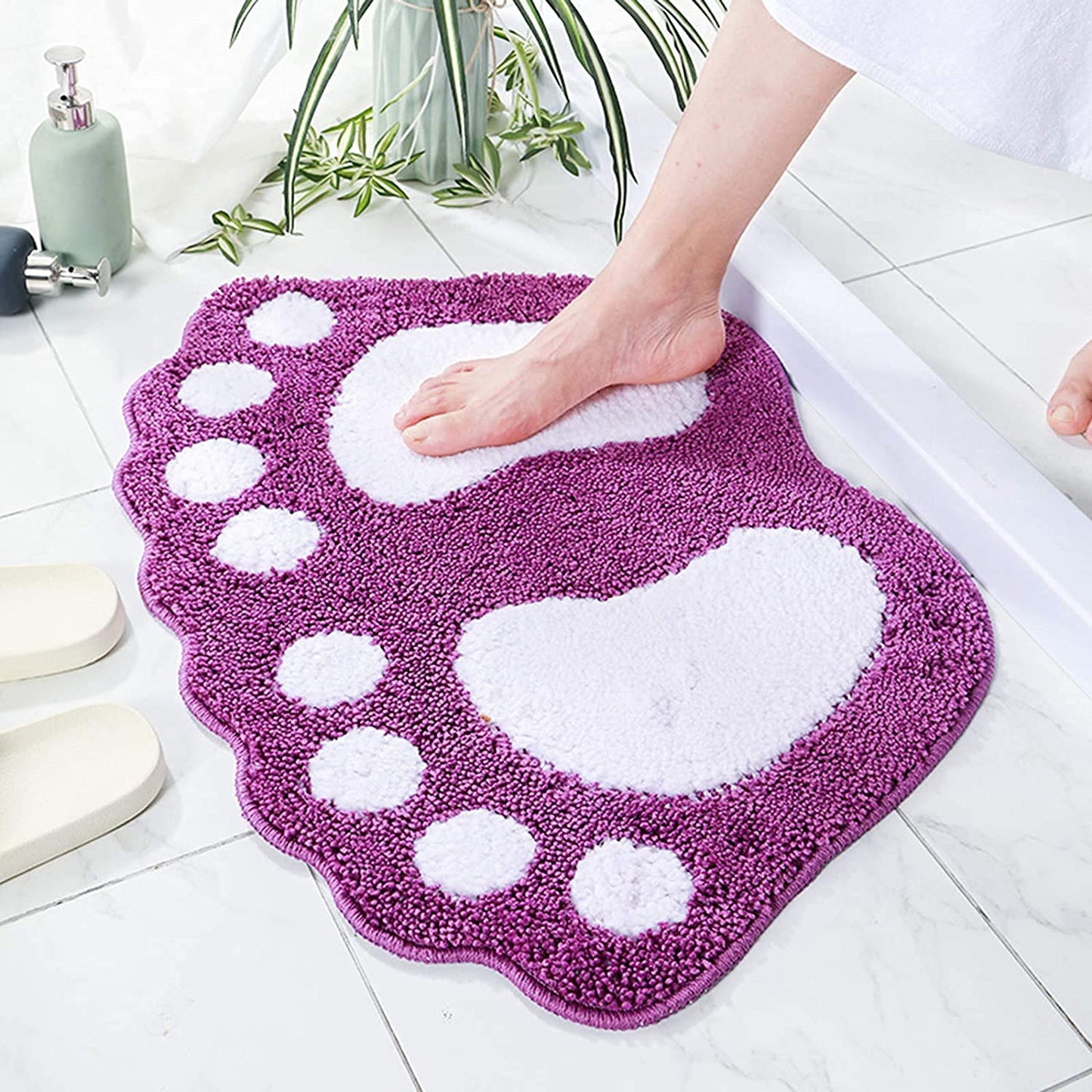 Bathroom Rugs Mats Water Absorbent Non-Slip Mat Used in Bathroom, Shower, Room, Etc.Soft Microfiber Bath Mat Machine Washable Bath Mat Bathroom Mat (Brown, 19x26 inch)