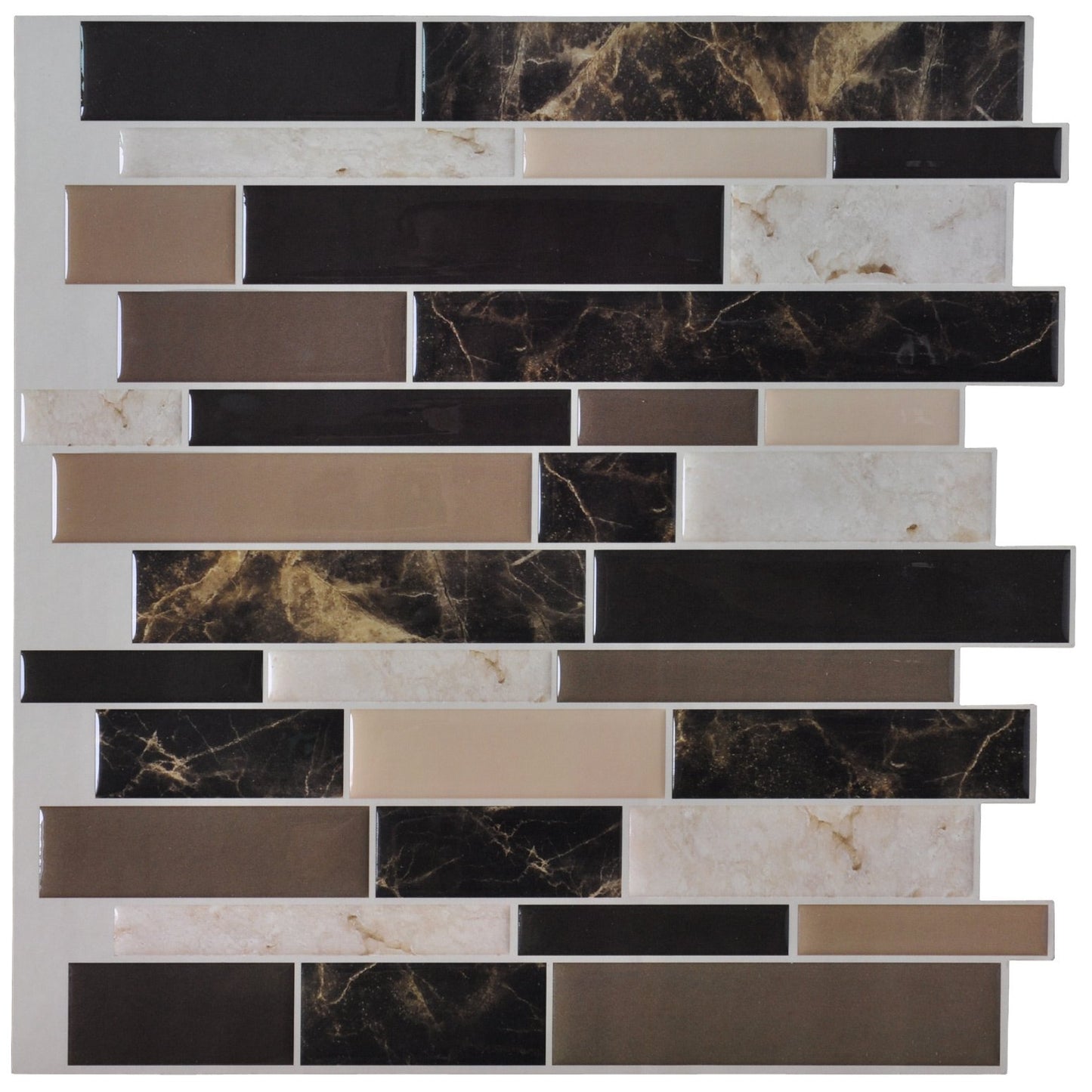 Sheet Kitchen Backsplash Tiles Peel and Stick, Self Adhesive Wall Tile Sticker for Kitchen Island Bathroom Laundry Room RV Renter 12" x 12" - Jade Green