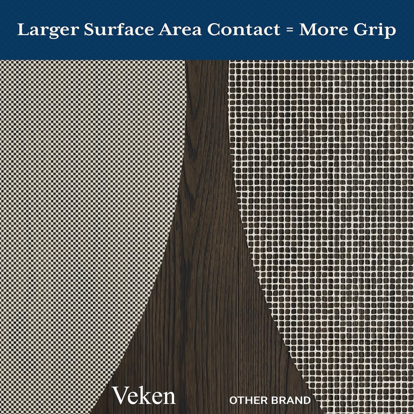 Veken 6x9 Ft Rug Pad Gripper for Hardwood Floors, Non Slip Rug Pads for Area Rugs, Thick Rug Grippers for Tile Floors