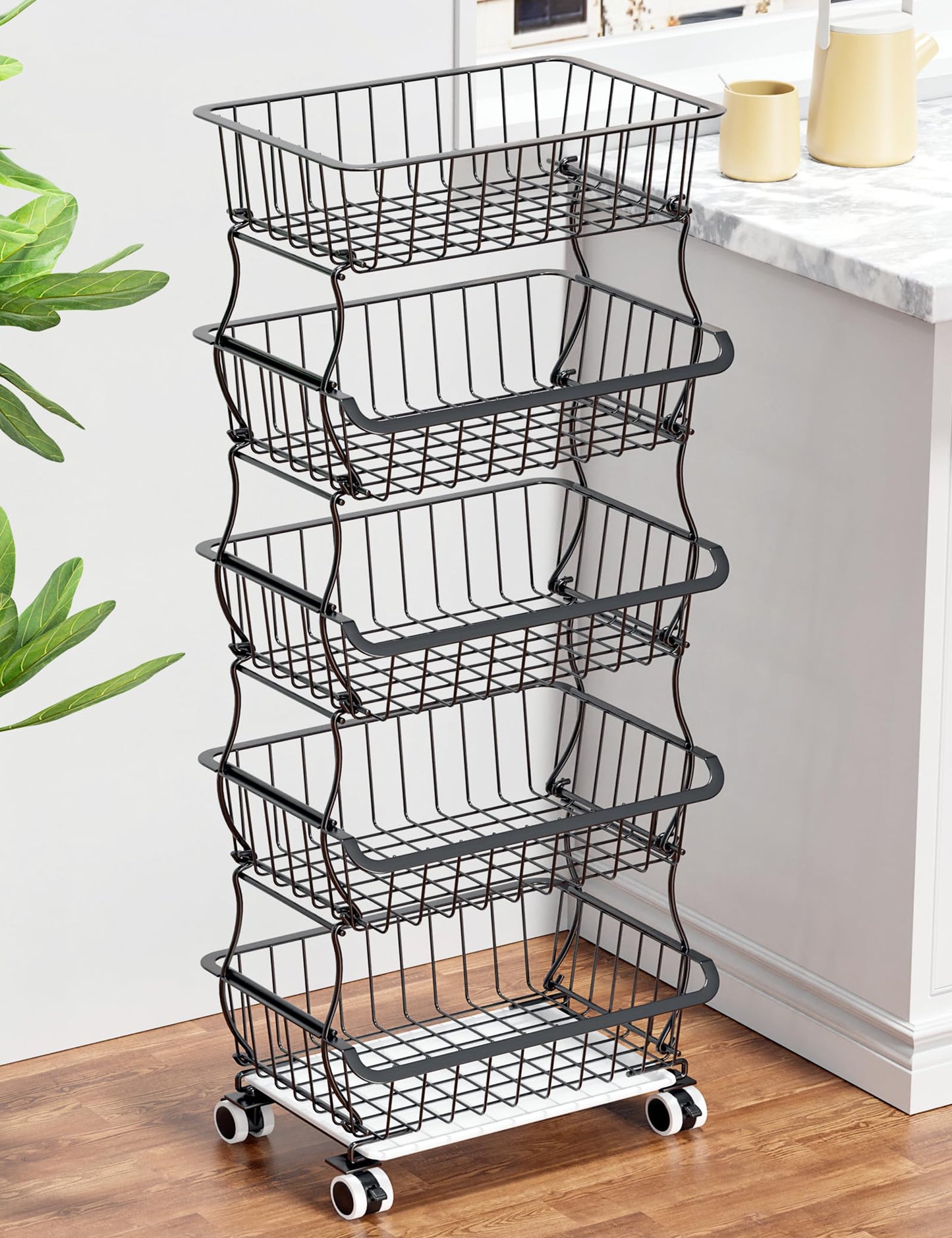 3-Tier Rolling Pantry Floor Organizer – a kitchen storage solution for your home improvement needs
