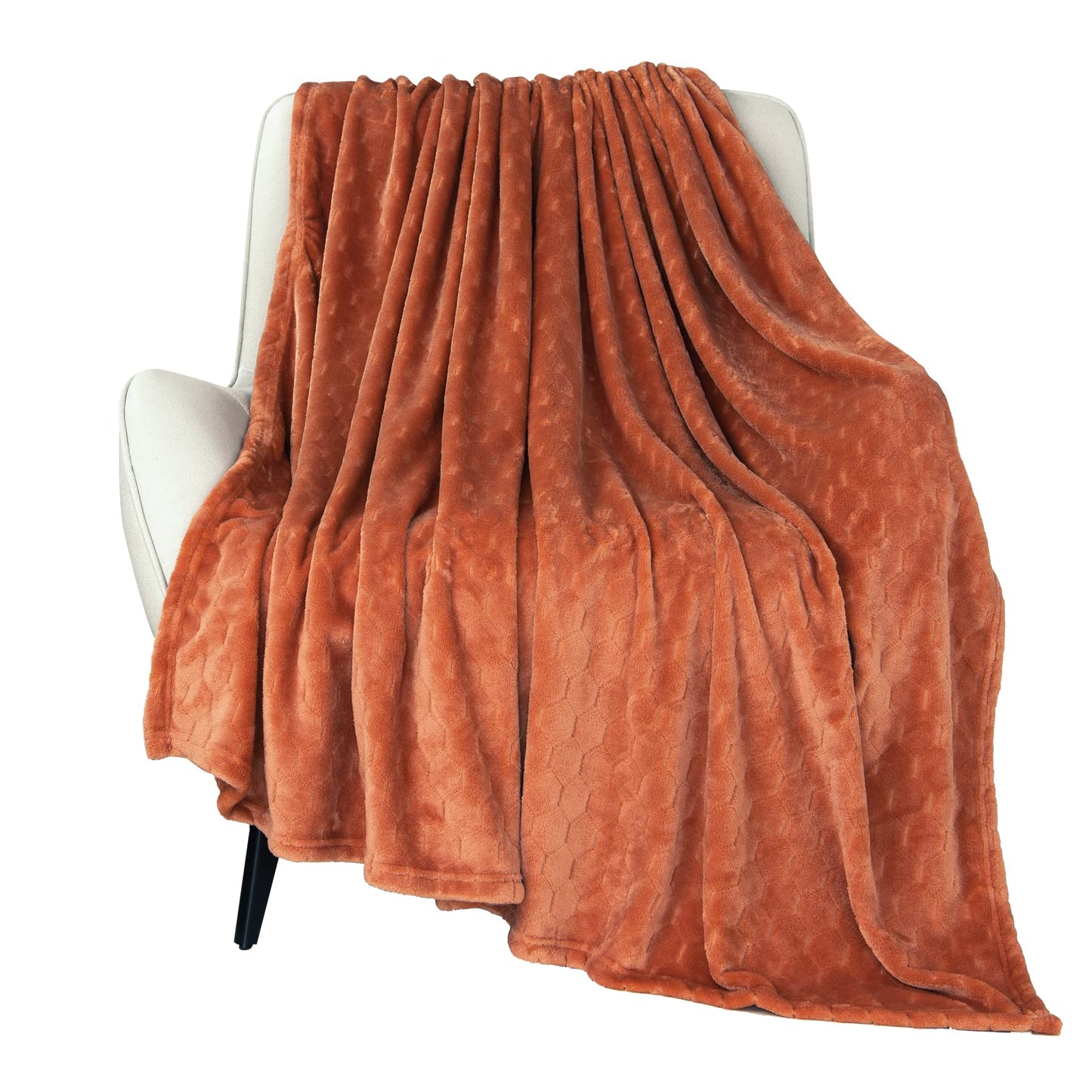 TOONOW Fleece Blanket Super Soft Cozy Throw Blanket 50" x 60", Lightweight Fuzzy Comfy Textured Flannel Blanket Warm Plush Throw Blankets