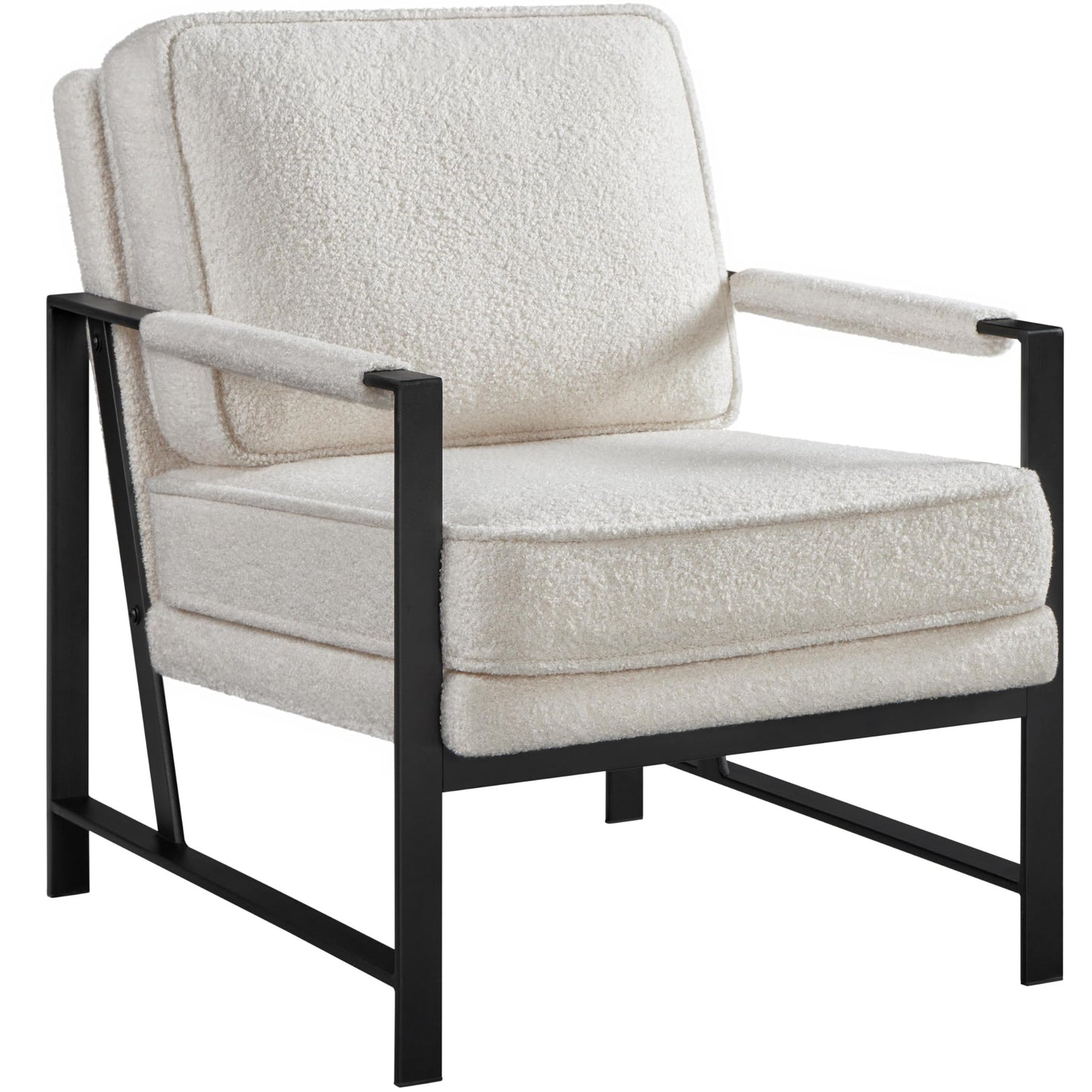 Yaheetech PU Leather Armchairs, Retro Leisure Accent Chair with Extra Soft Padded and Cushion