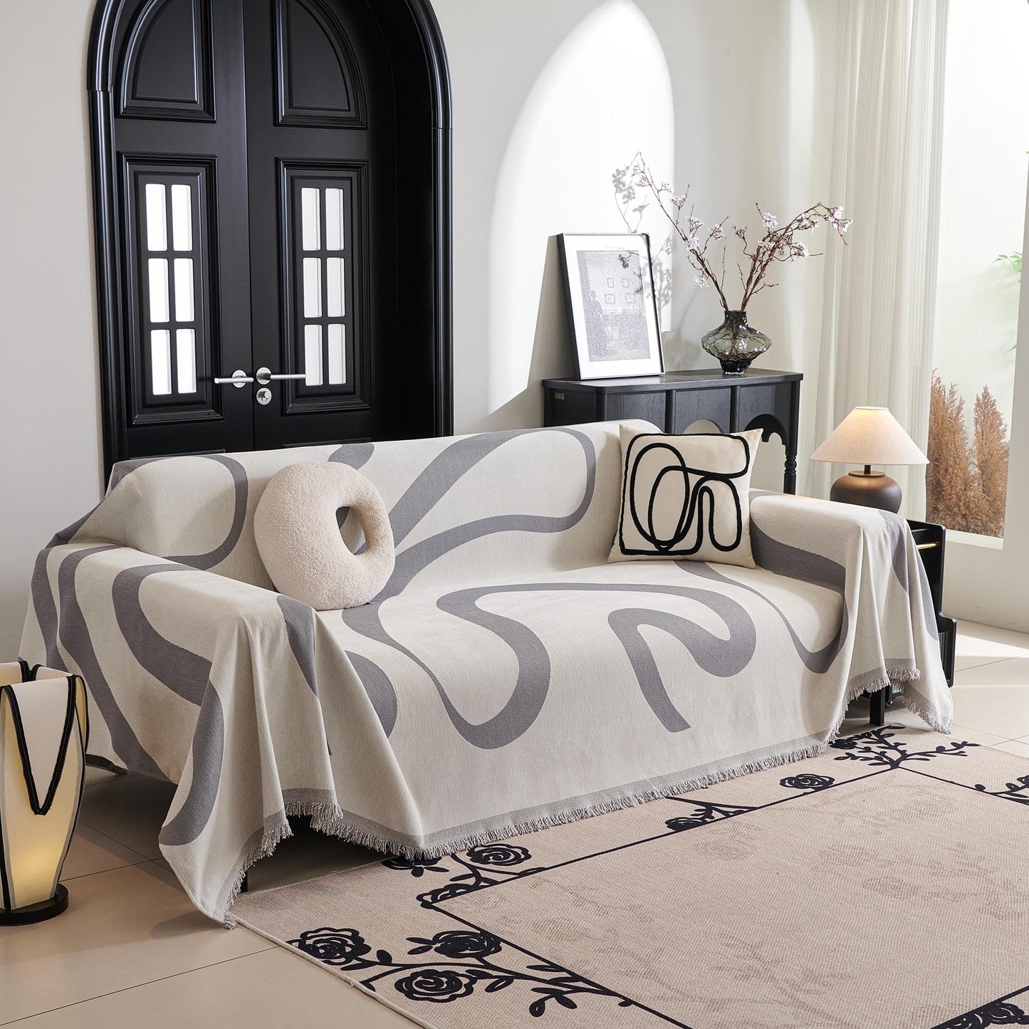 MYSKY HOME Boho Couch Cover Super Soft Couch Covers