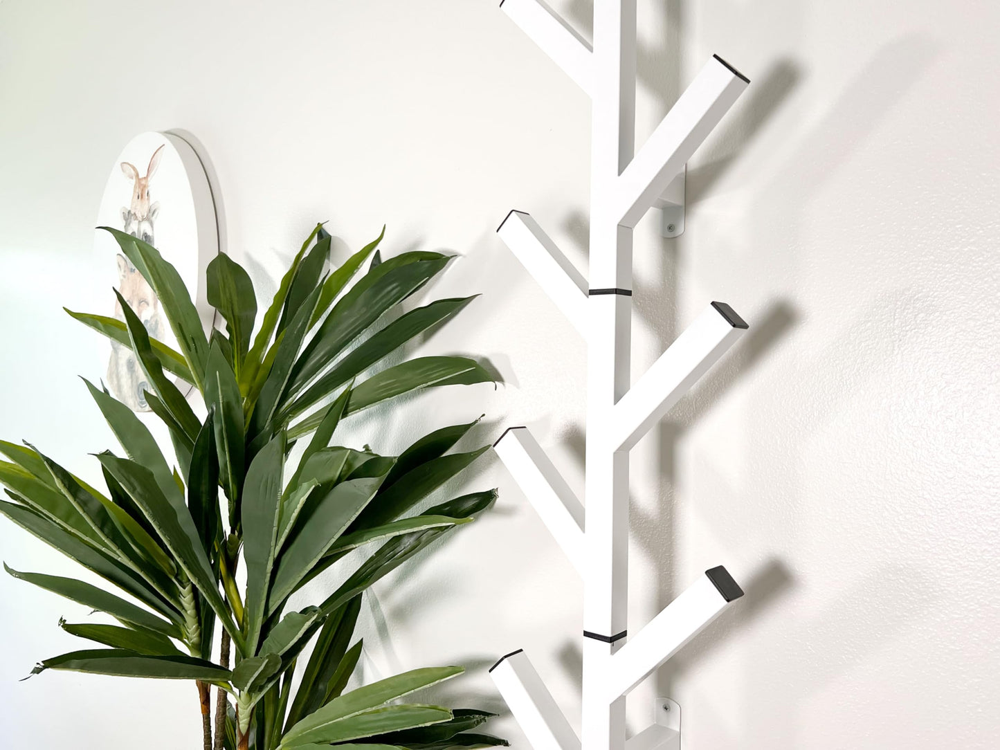 PREMIUM RACKS Coat Rack & Hat Rack - Modern Design - Wall Mounted - Stylish - (Black)