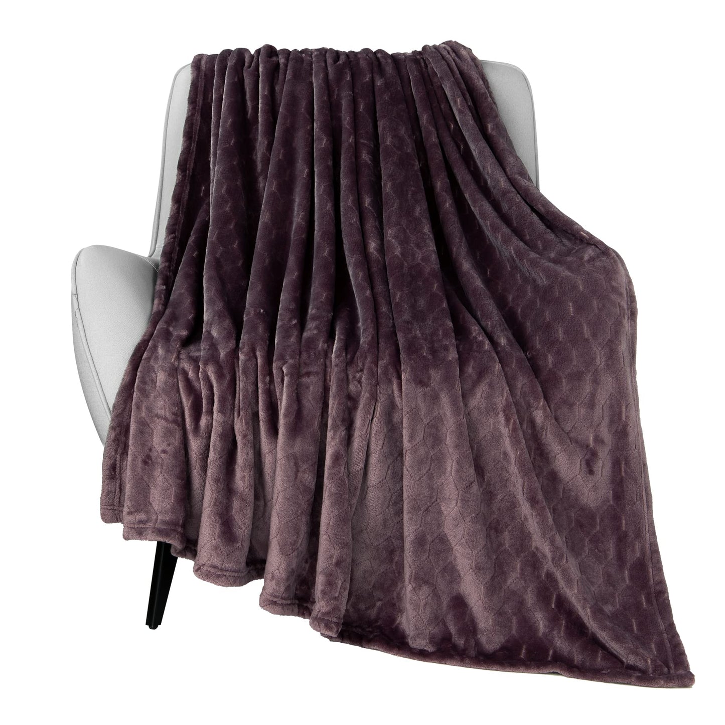 TOONOW Fleece Blanket Super Soft Cozy Throw Blanket 50" x 60", Lightweight Fuzzy Comfy Textured Flannel Blanket Warm Plush Throw Blankets