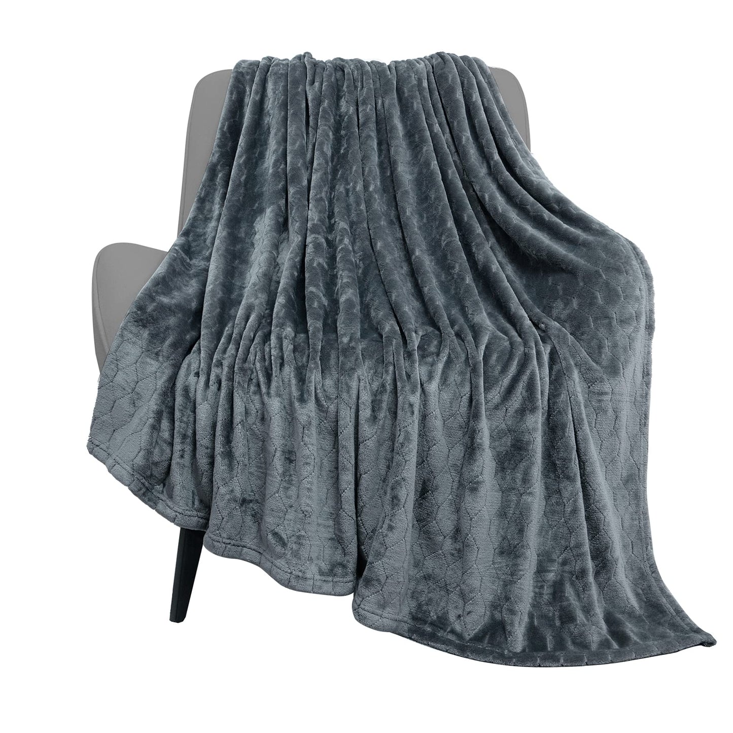 TOONOW Fleece Blanket Super Soft Cozy Throw Blanket 50" x 60", Lightweight Fuzzy Comfy Textured Flannel Blanket Warm Plush Throw Blankets