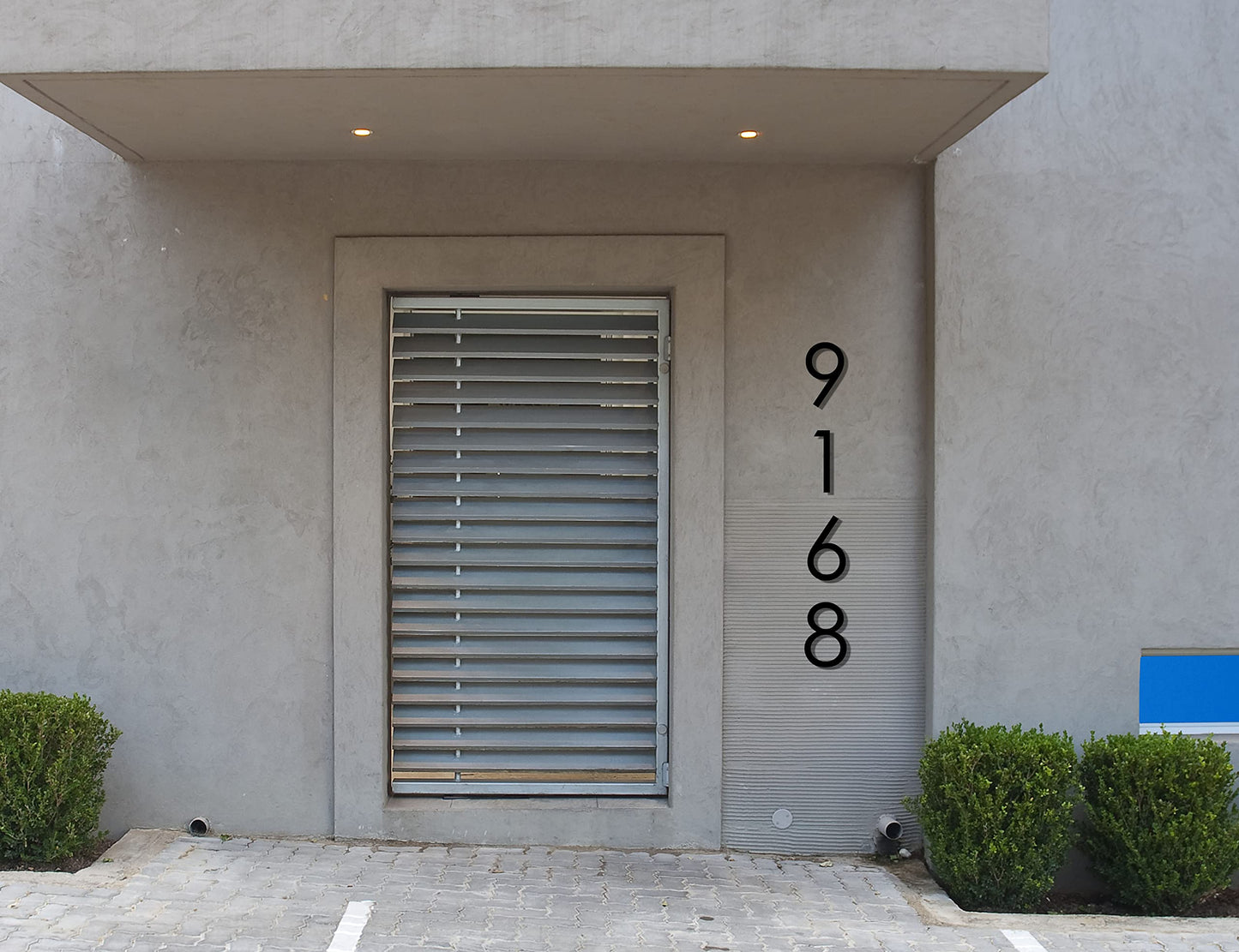 12 Inch Modern Floating House Numbers for Outside | Large Metal House Numbers for Outdoors | Black Coated Rust-Proof Home Address Numbers/Plaques | Metal Numbers