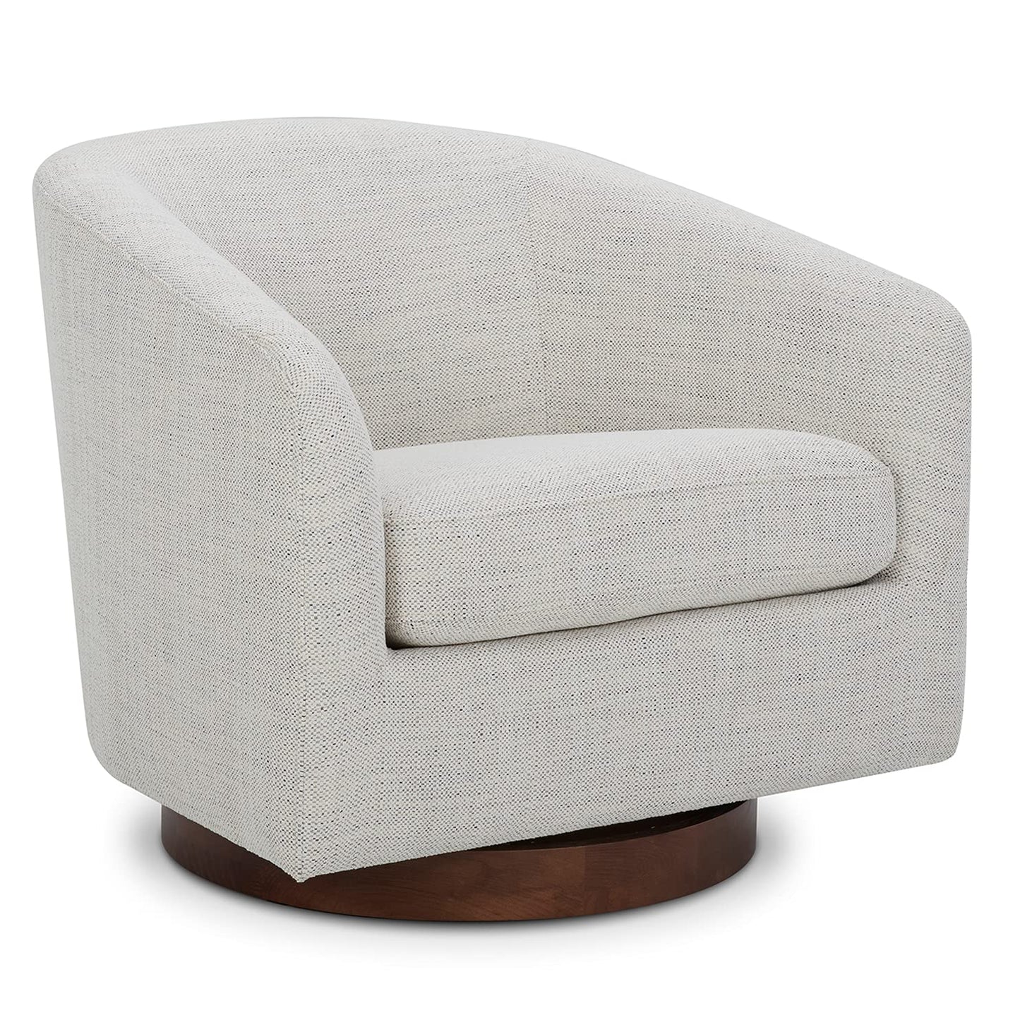 CHITA Swivel Accent Chair, FSC Certified Upholstered Velvet Barrel Chair for Living Room, Fully Assembled, Forest Green