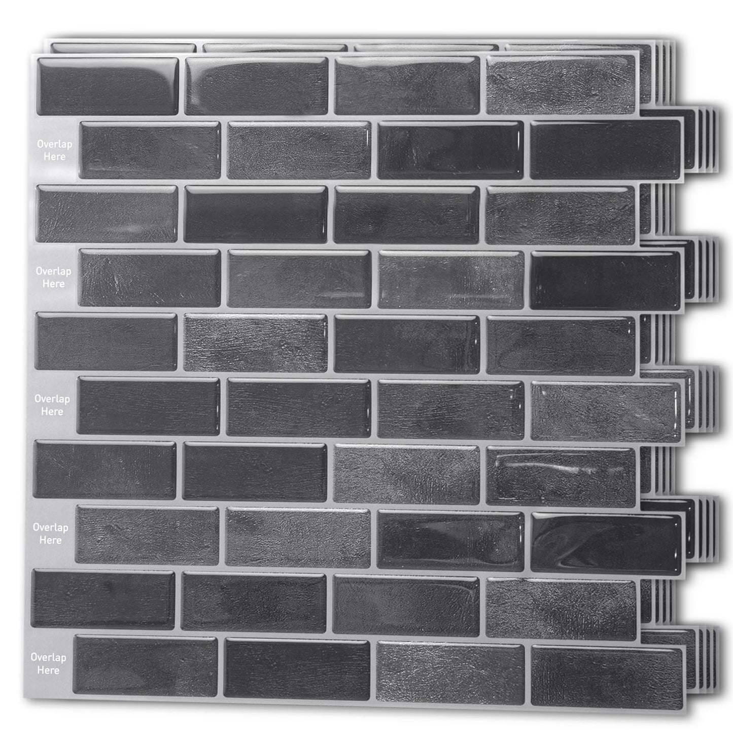 Sheet Kitchen Backsplash Tiles Peel and Stick, Self Adhesive Wall Tile Sticker for Kitchen Island Bathroom Laundry Room RV Renter 12" x 12" - Jade Green
