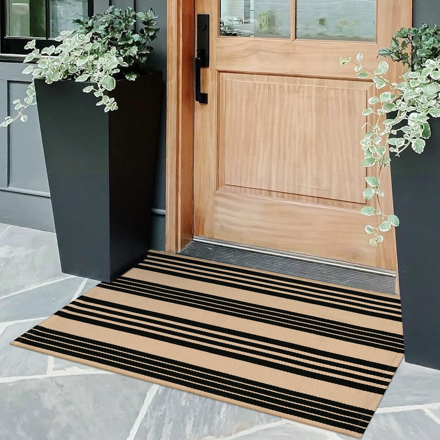 Thanksgiving Black & White Outdoor Rug for Home Decor Products
