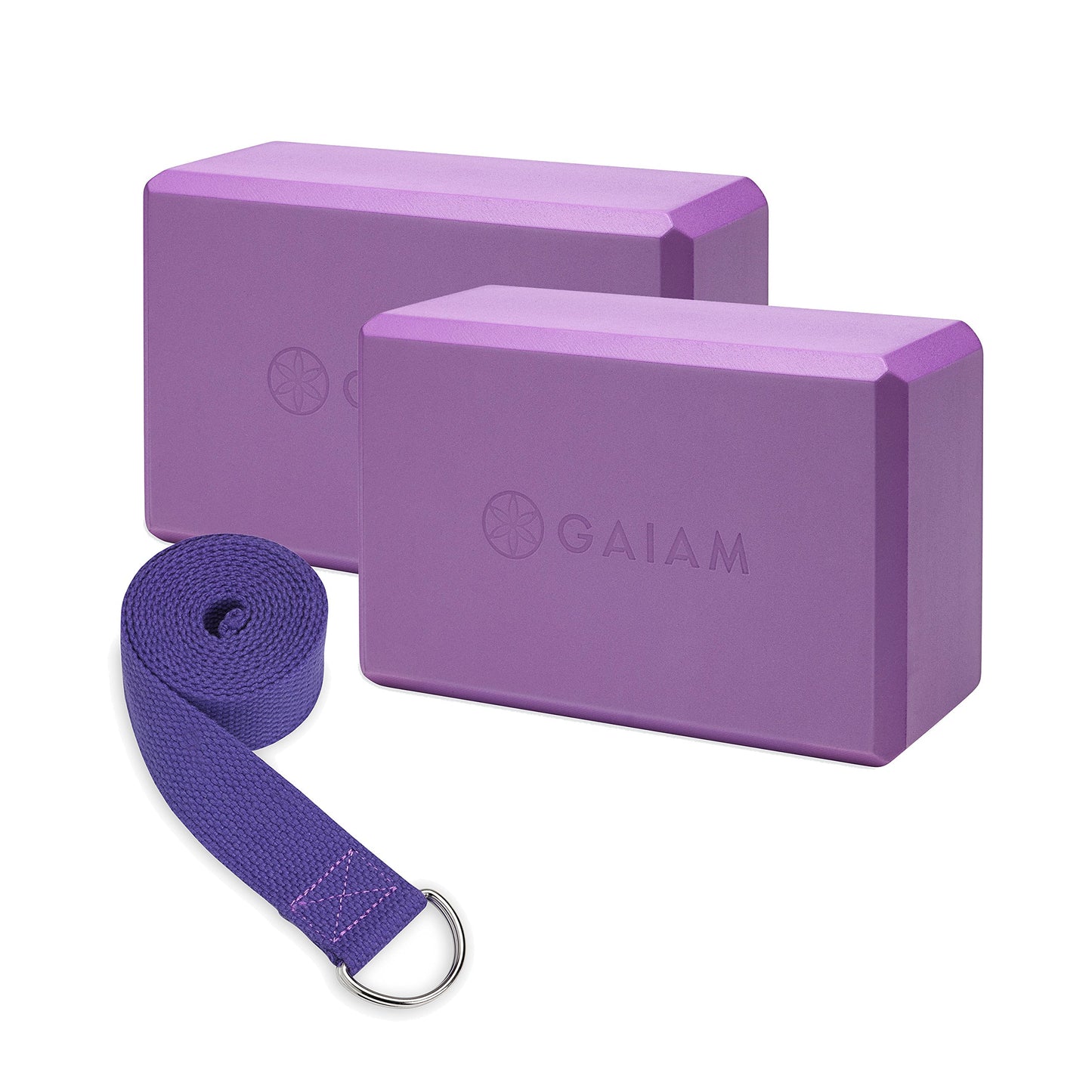 Gaiam Yoga Block - Supportive Latex-Free Eva Foam - Soft Non-Slip Surface with Beveled Edges for Yoga, Pilates, Meditation