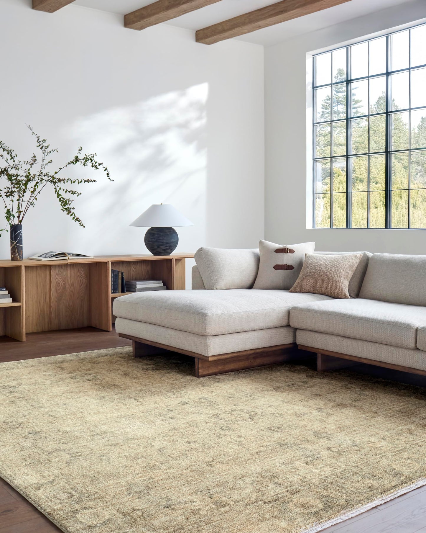 Livabliss x Galey Alix Fetscher IV Vintage Damask Area Rug, 5' x 7'6" (5' x 8'), Tan/Brown
