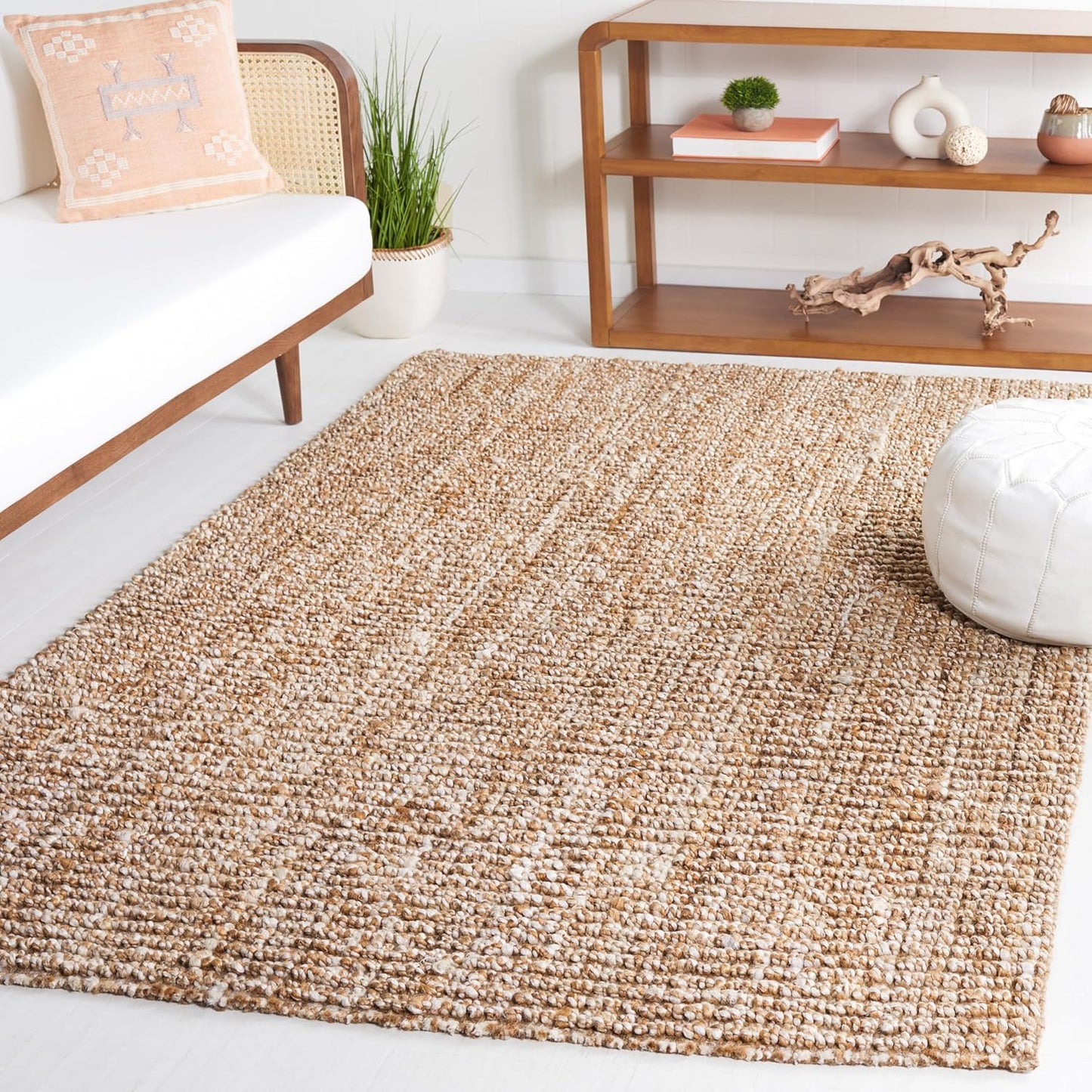 SAFAVIEH Natural Fiber area rug- 9' x 12', Natural, Handmade Chunky Textured JuteThick