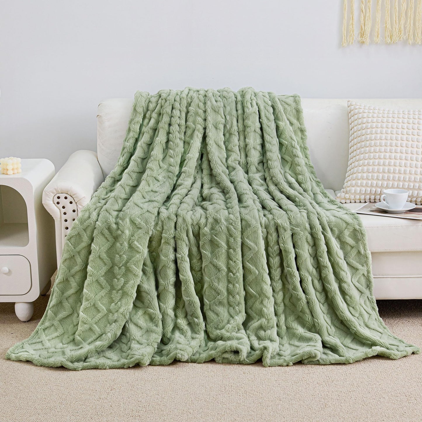 Cozy Soft Lightweight Fuzzy Throw Blanket for Couch, Warm Present for Birthday, Christmas, Halloween