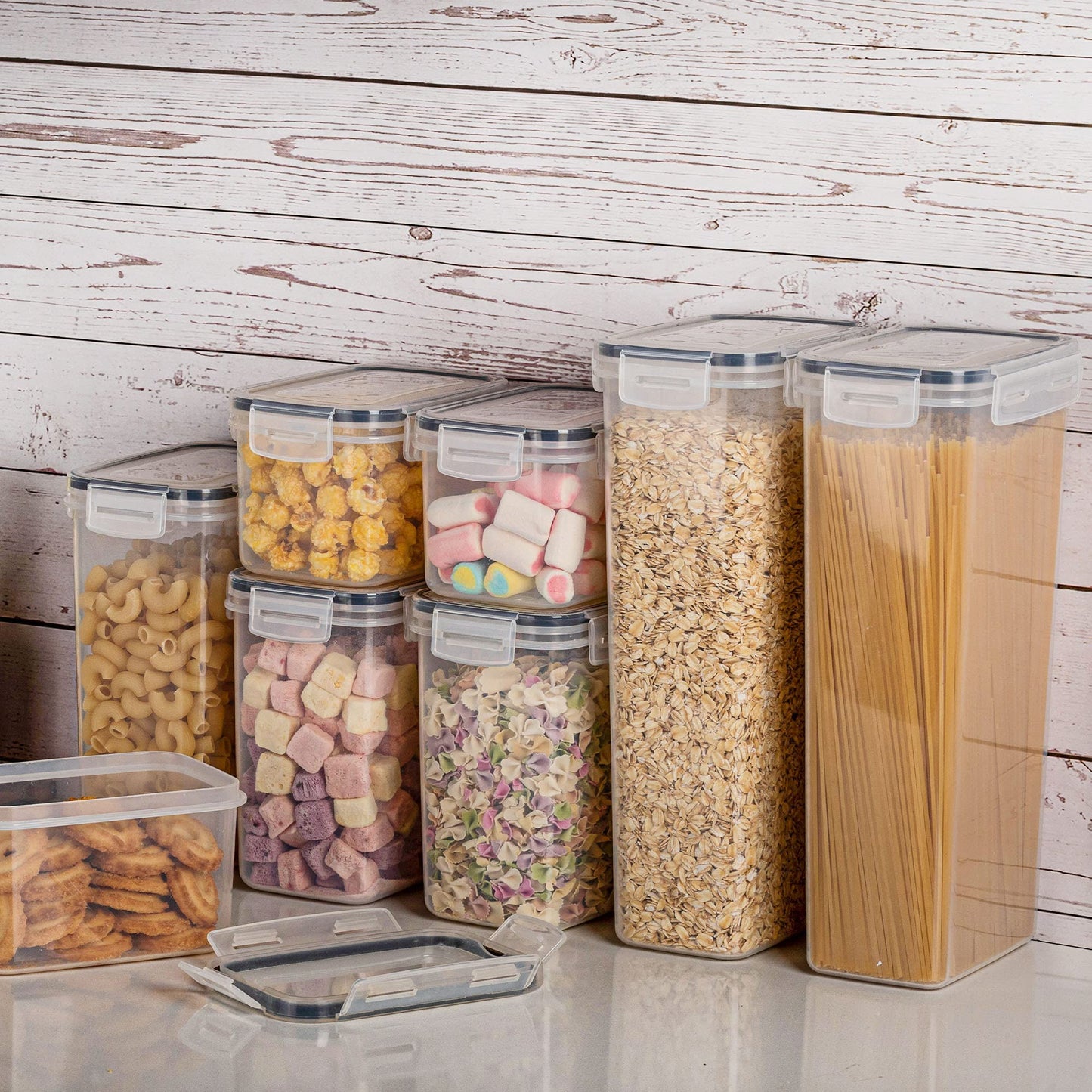 Airtight Food Storage Containers with Lids, Vtopmart 24 pcs Plastic Kitchen and Pantry Organization