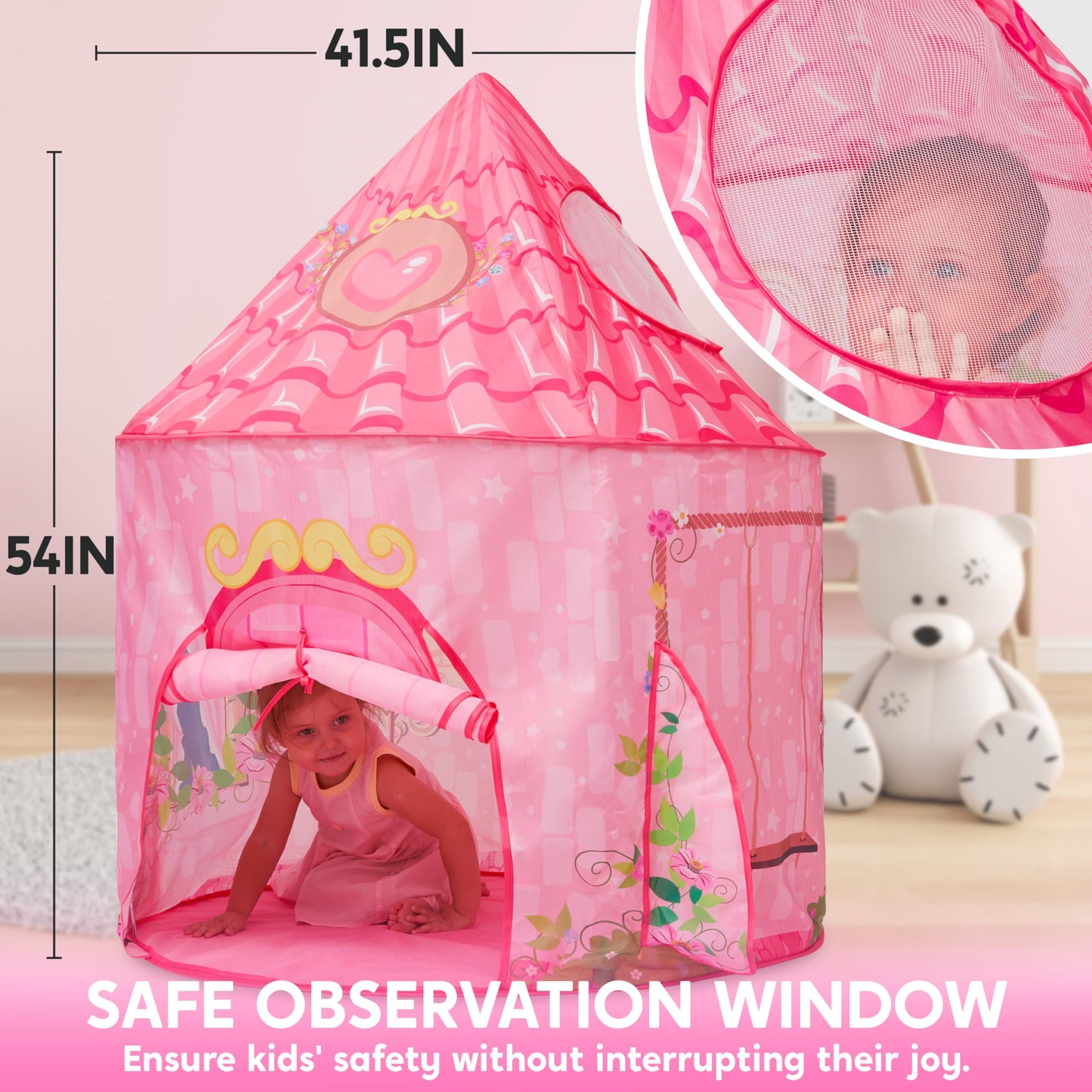 JOYIN Rocket Ship Play Tent Pop up Play Tent Kids Indoor Outdoor Spaceship Playhouse Tent Set