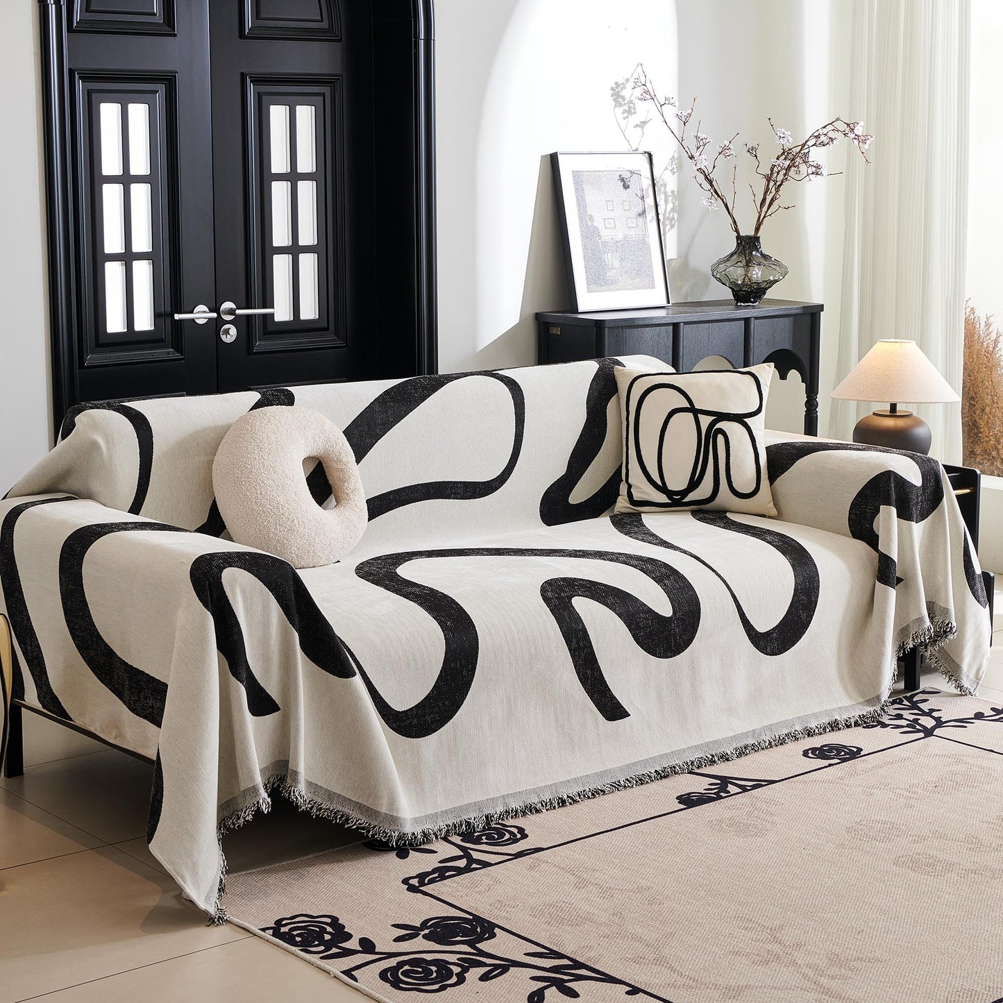 MYSKY HOME Boho Couch Cover Super Soft Couch Covers