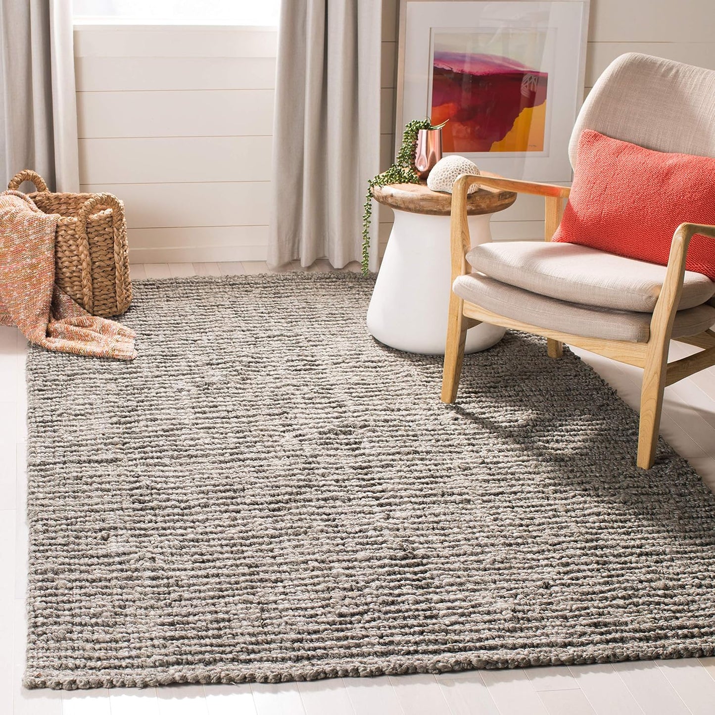 SAFAVIEH Natural Fiber area rug- 9' x 12', Natural, Handmade Chunky Textured JuteThick