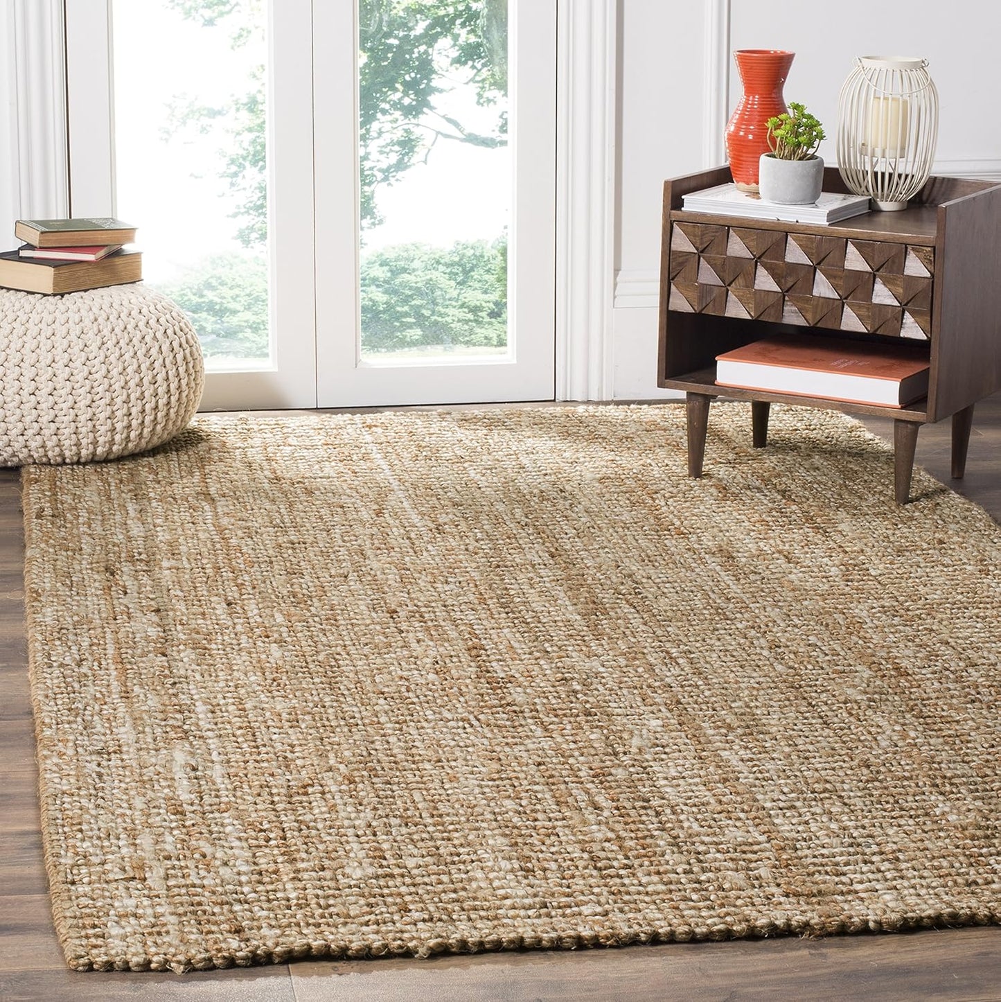 SAFAVIEH Natural Fiber area rug- 9' x 12', Natural, Handmade Chunky Textured JuteThick