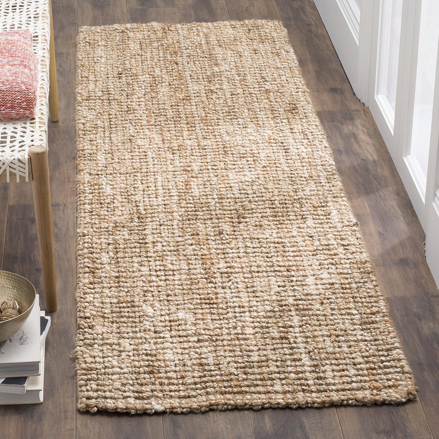 SAFAVIEH Natural Fiber area rug- 9' x 12', Natural, Handmade Chunky Textured JuteThick