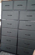 Tall Modern Fabric Dresser with 13 drawers for storage, Tall Organization Tower